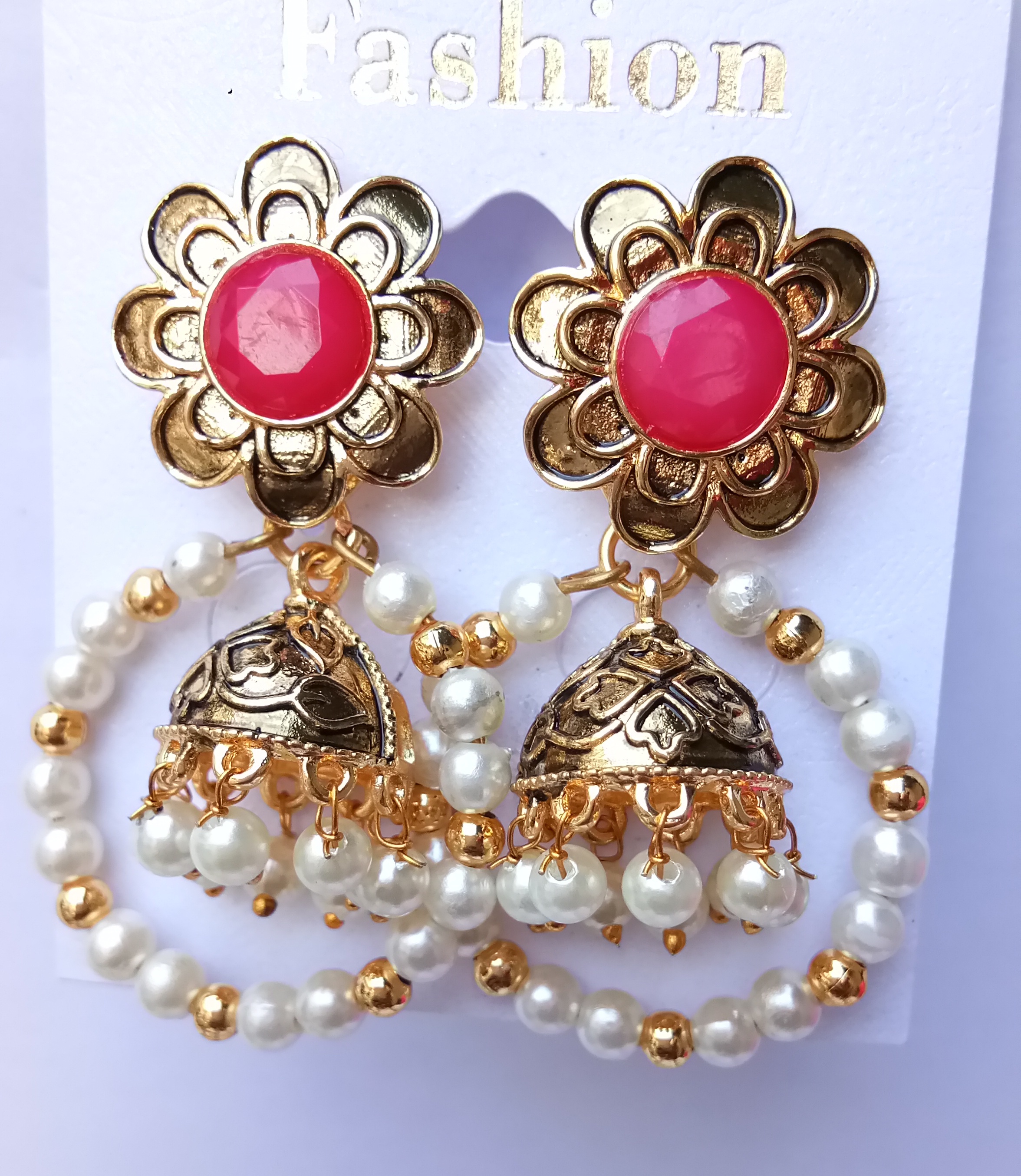 LG/RD ASVI/8667/DK ANT TOPS+BAALI SNG JHUMKI 521777