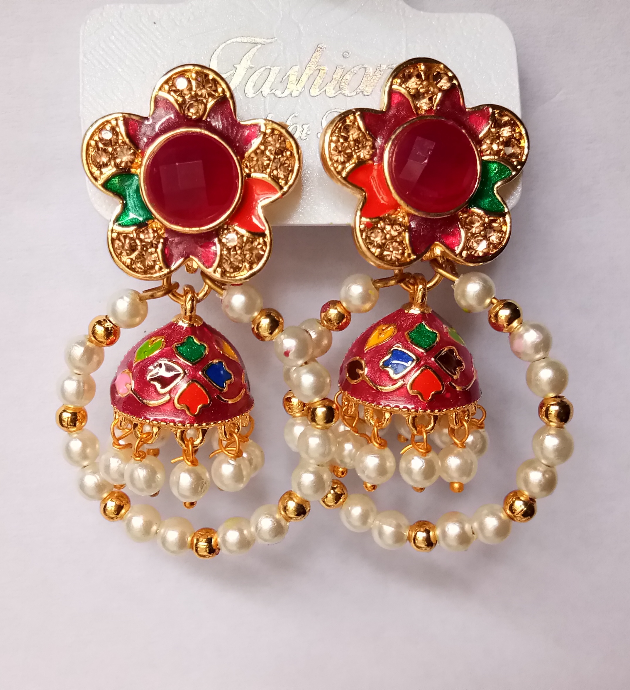 LG/RD ASVI/8667/DK ANT TOPS+BAALI SNG JHUMKI 521793