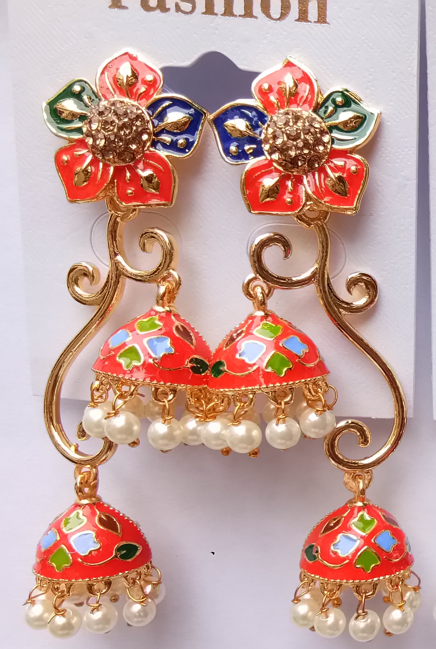 LG/RD REG ANT FANCY DANDI JHUMKI 521800