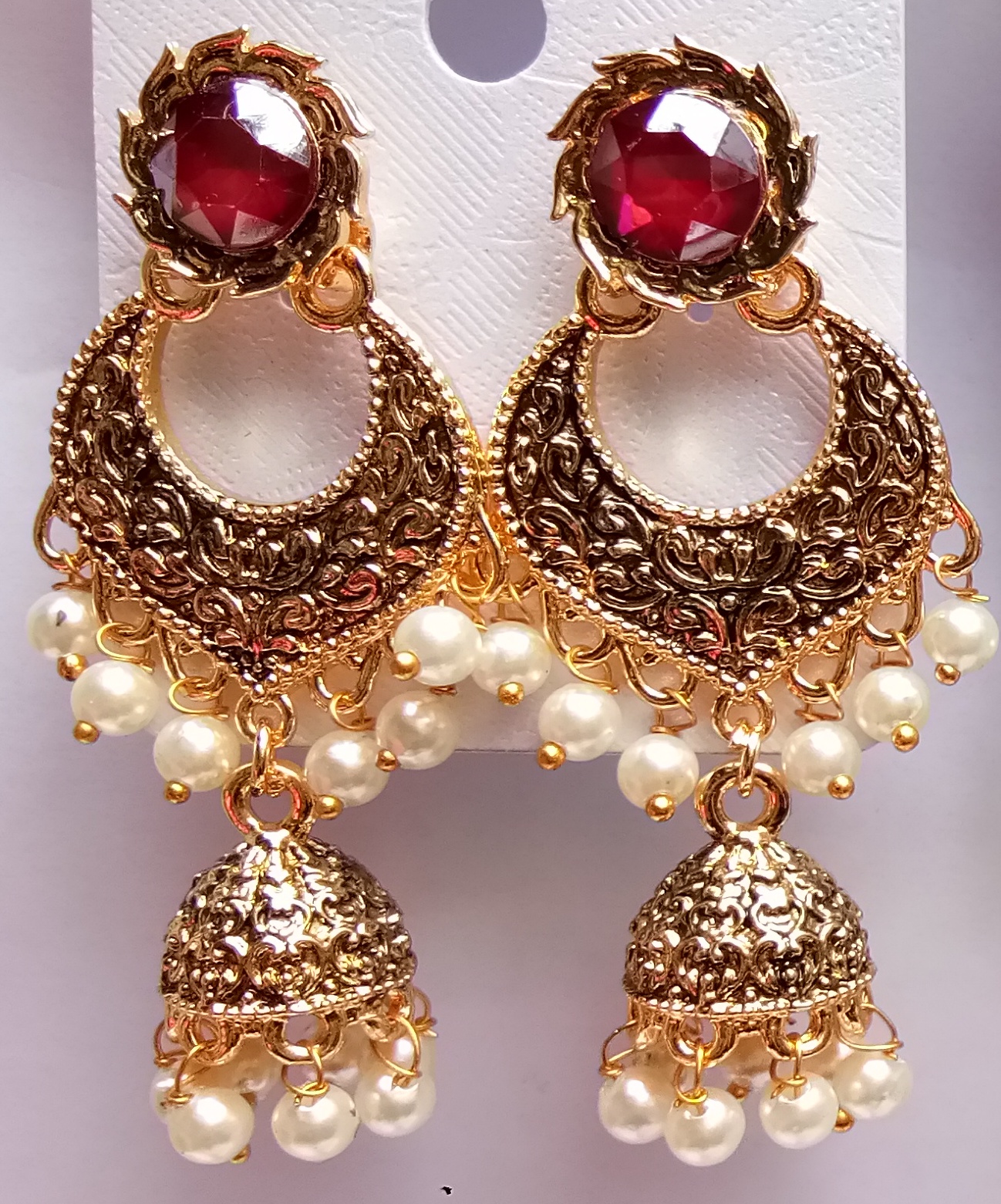 LG/RD 8667/ASVI/MONALISA/CCHKRS ANT MN EARRINGS+JHUMKI 521858