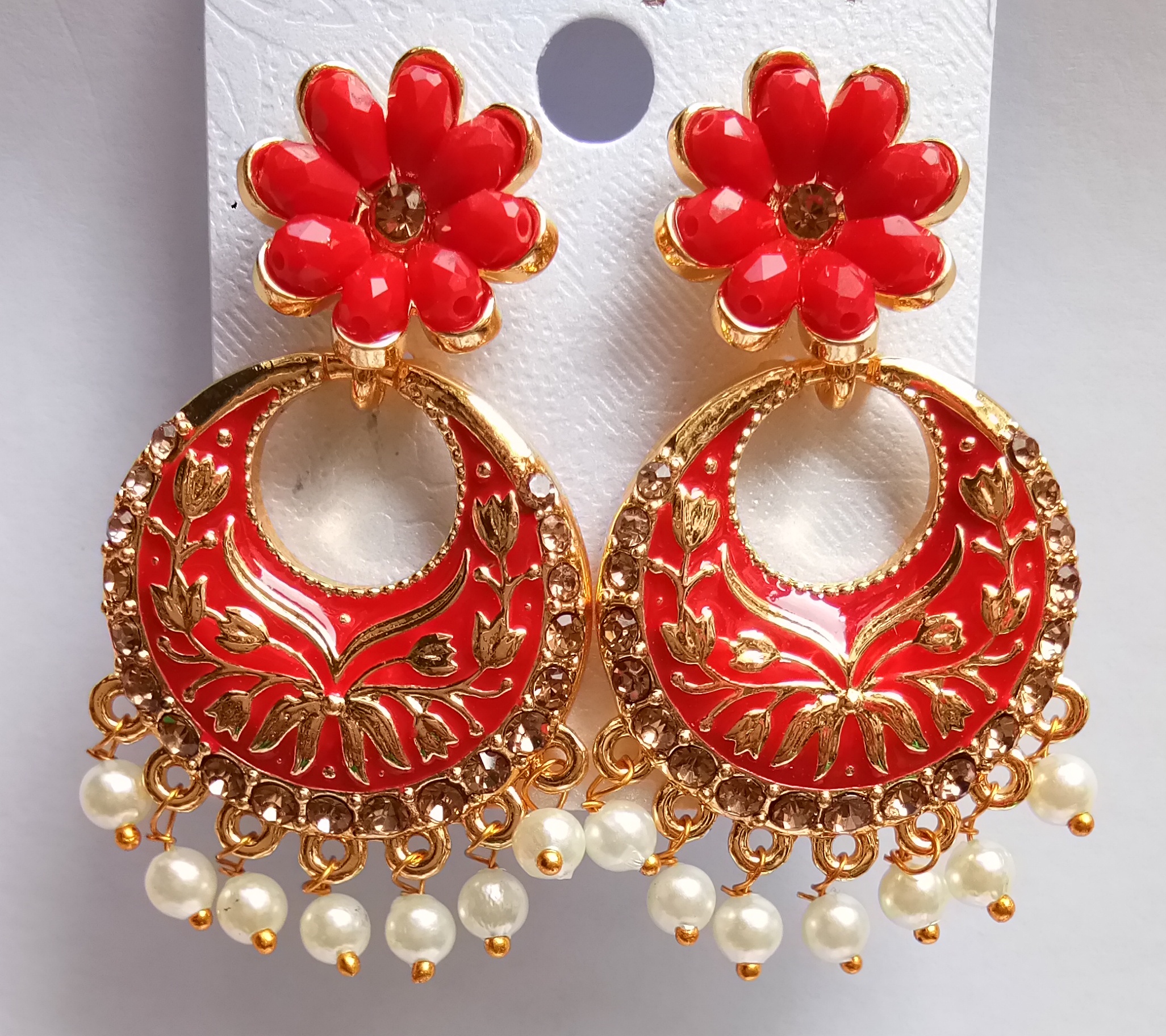 S RS COL CRYSTAL CMN EARRINGS 522004
