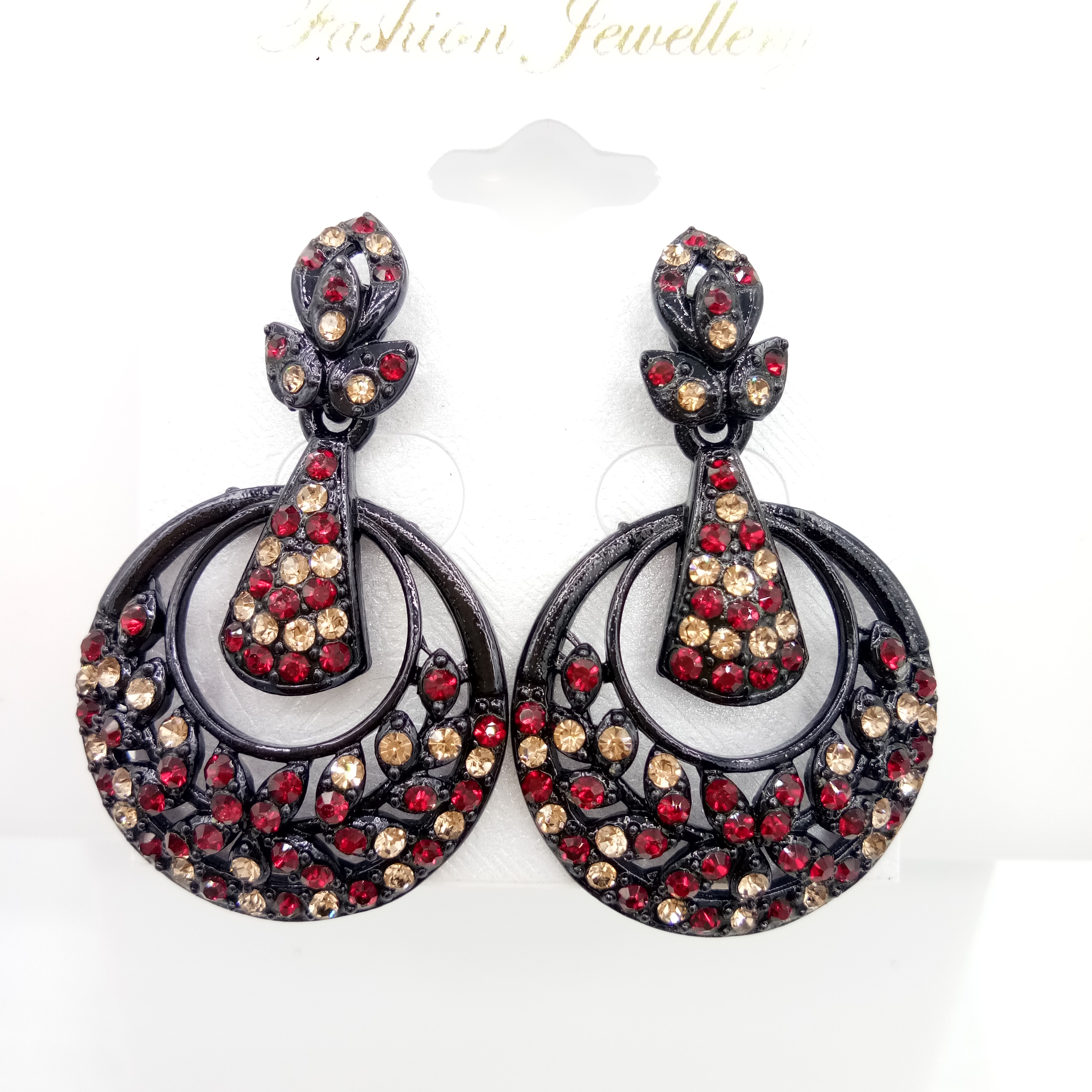 BLACK CR+ LCT STONE EARRING - 522959