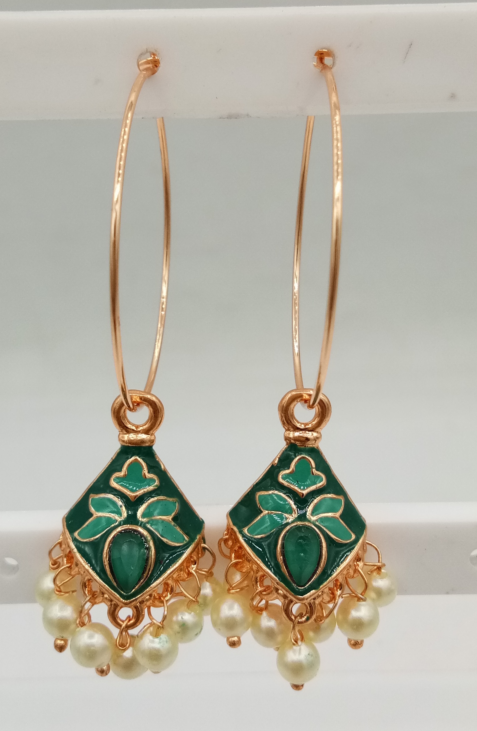 S ROSE CLR + CLR MEENA PLAIN BALI JHUMKI - 523776