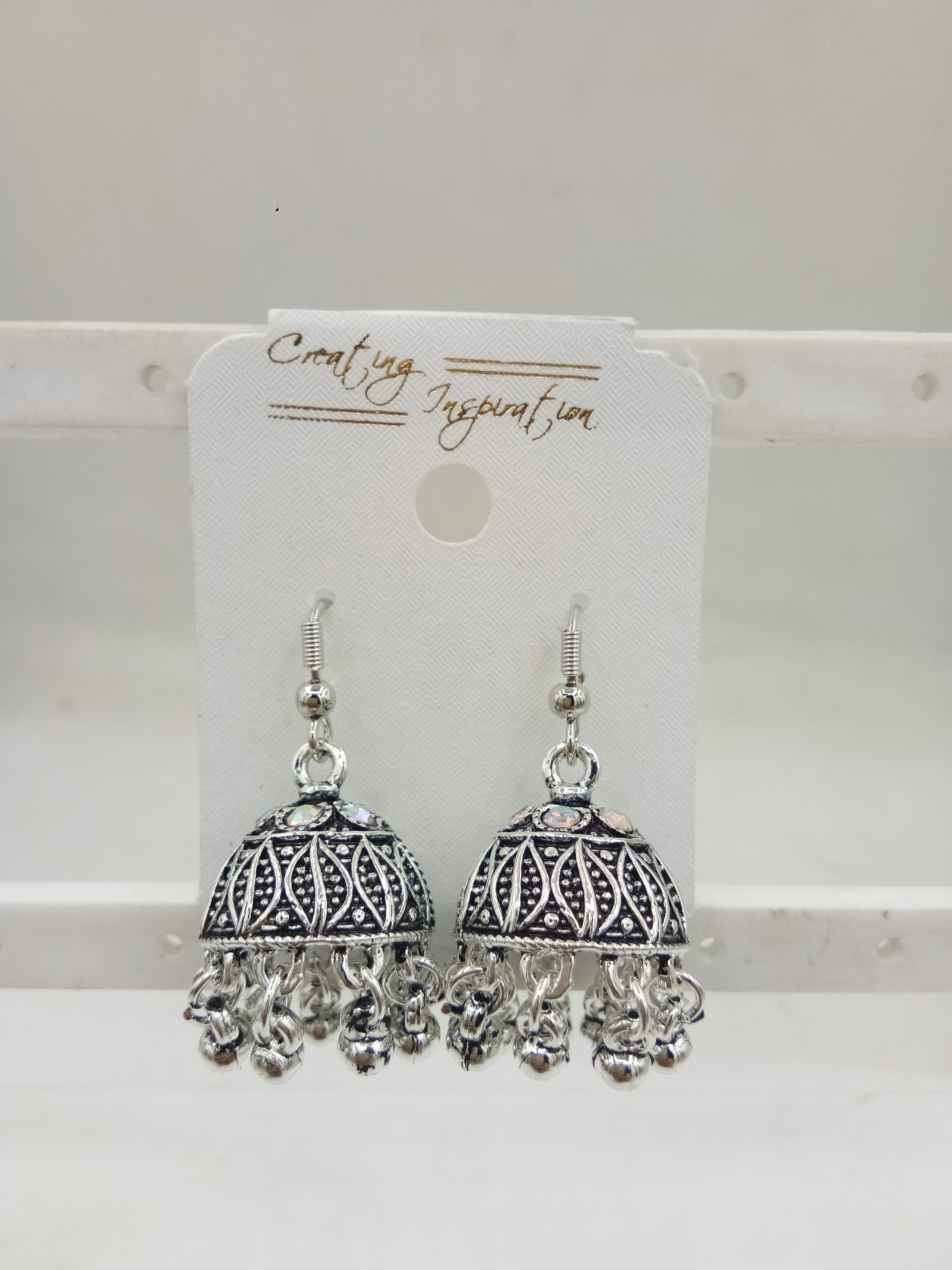 GERMAN SILVER AKDA CCHK JHUMKI - 525037