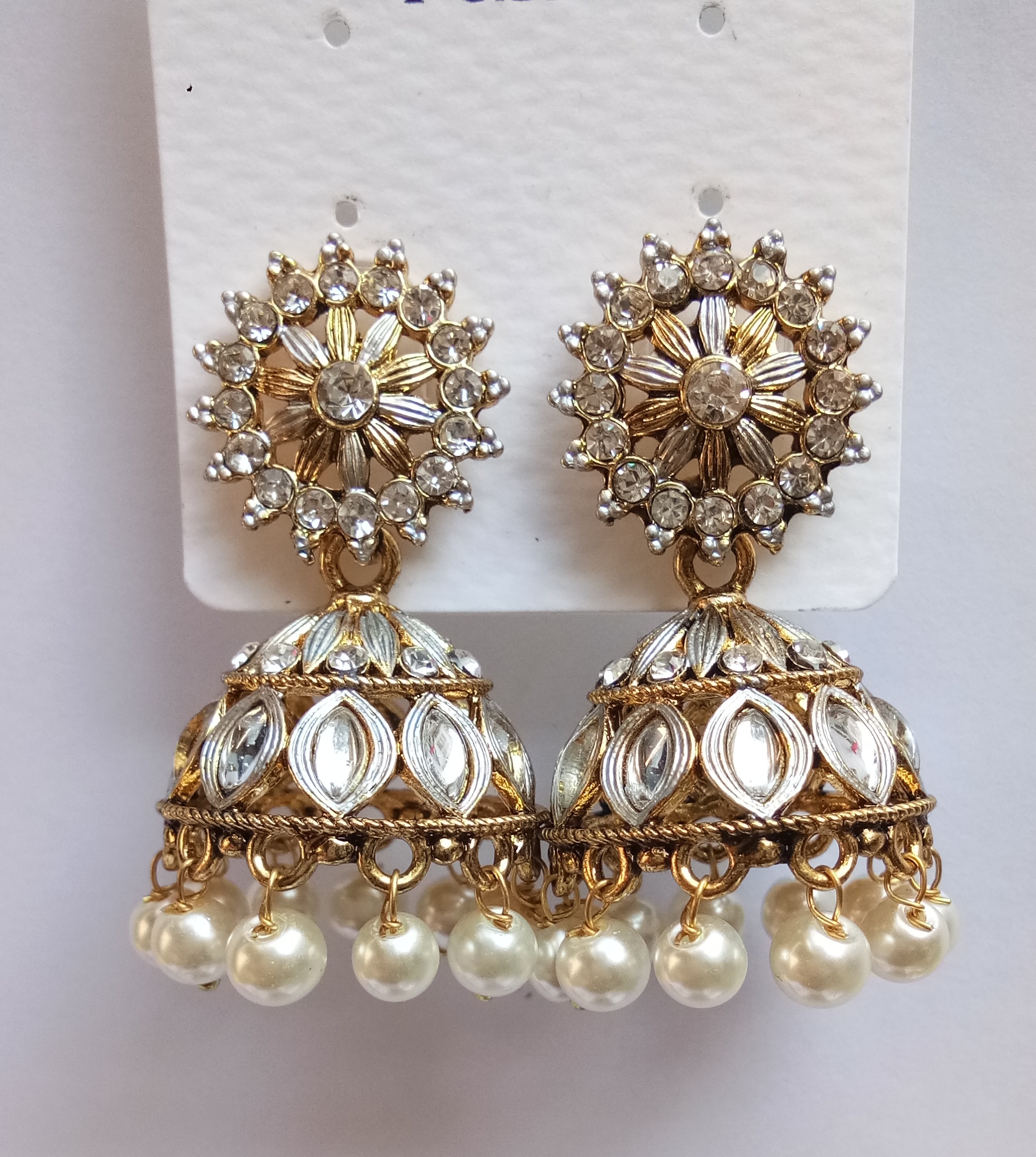 NEW ANT SILVER MEENA   JHUMKI 71484