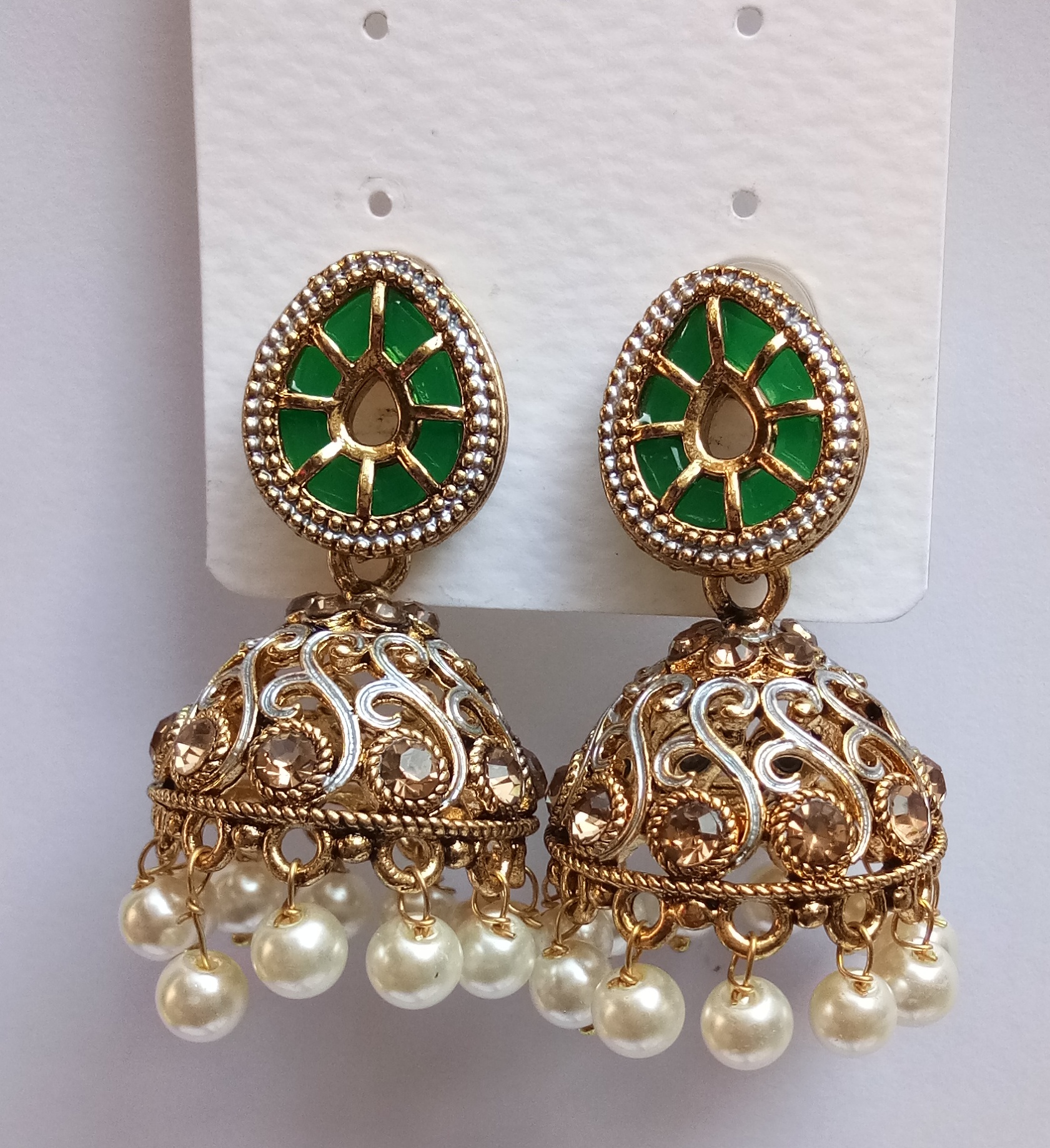 NEW ANT SILVER MEENA  JHUMKI 71485