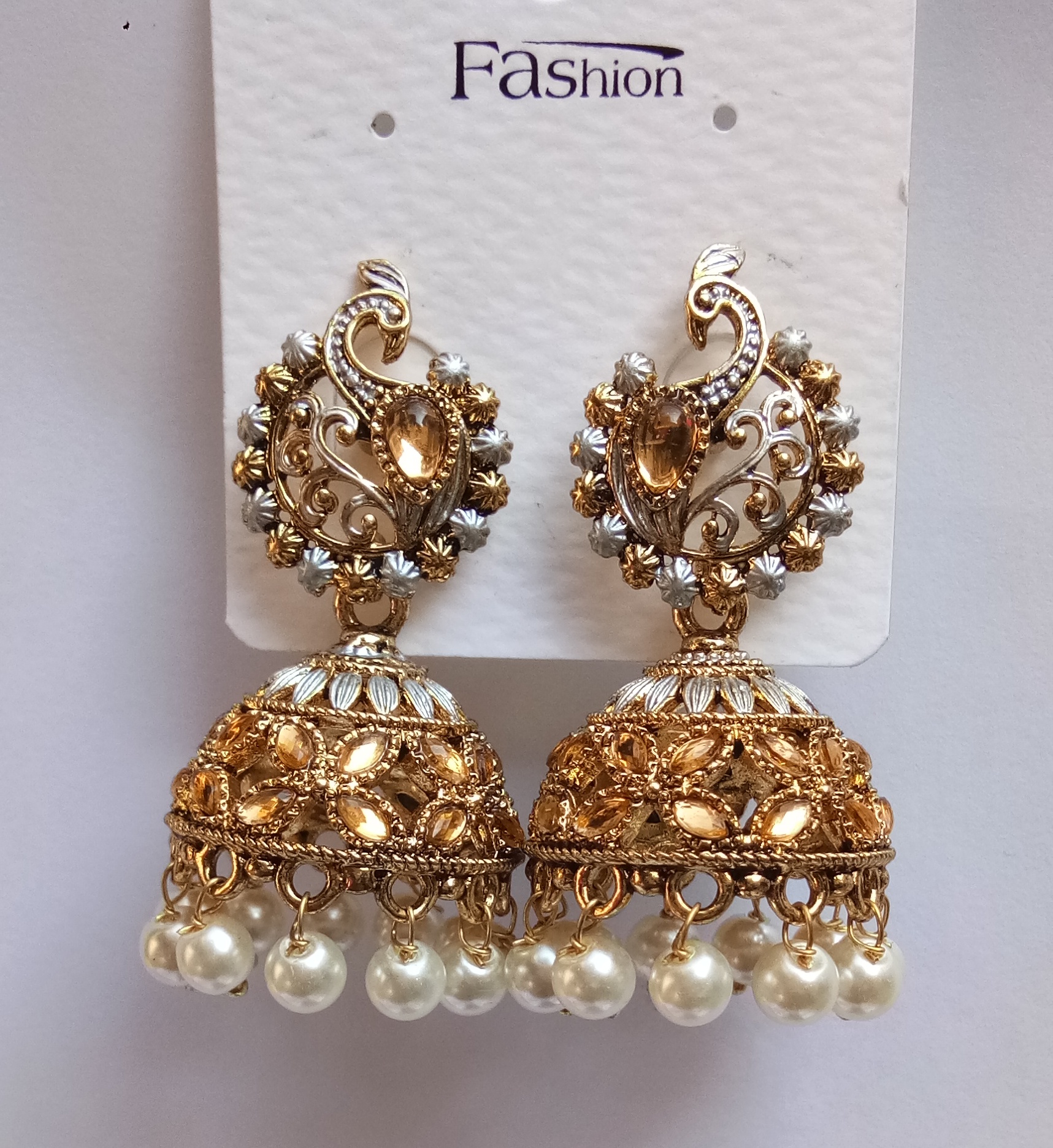 NEW ANT SILVER MEENA   JHUMKI 71486