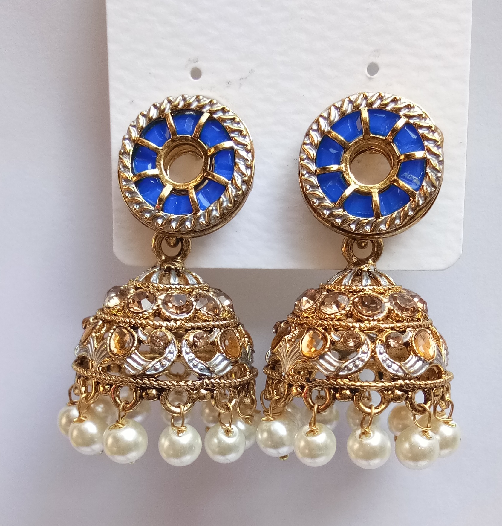 NEW ANT SILVER MEENA  JHUMKI 71487