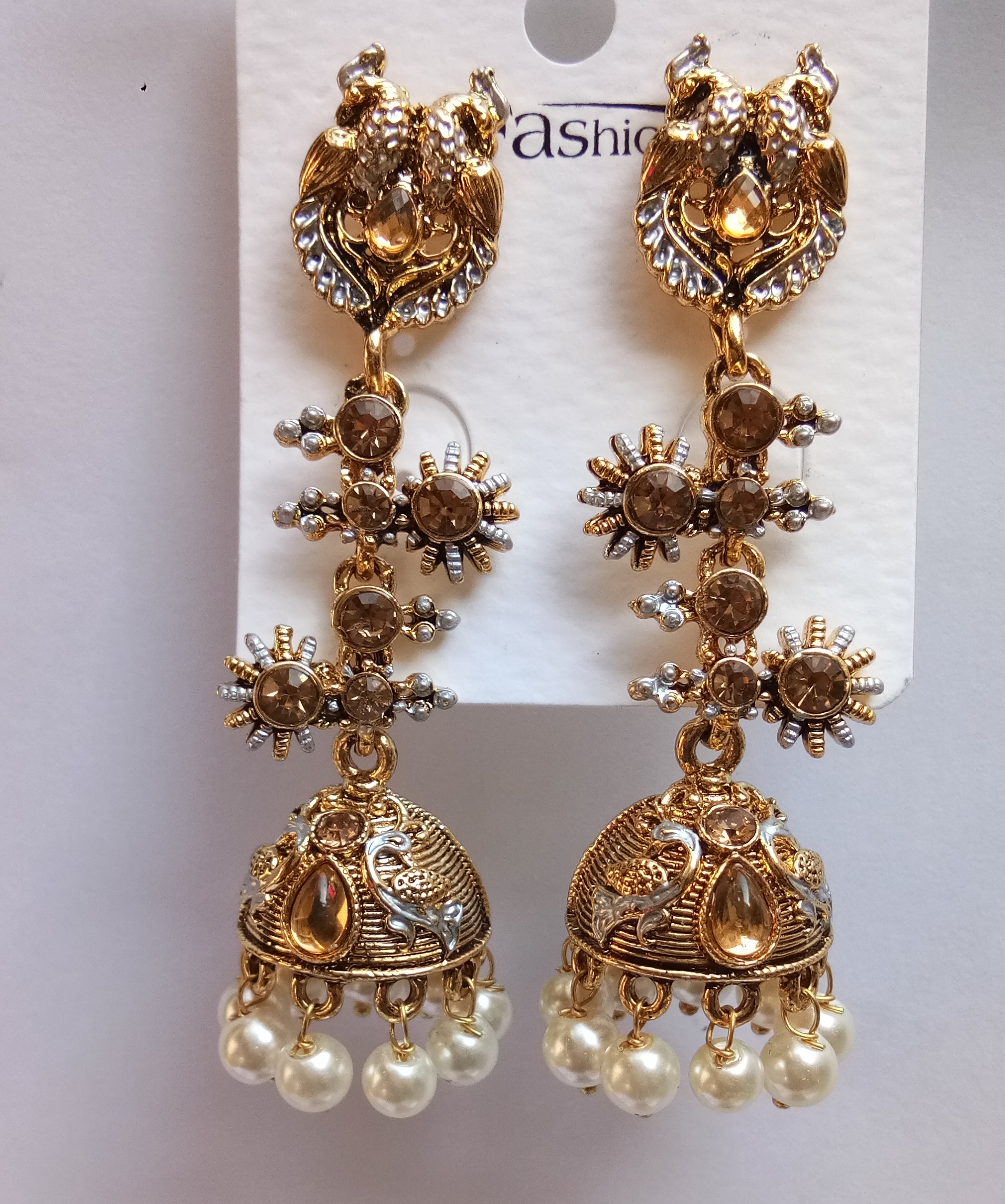 NEW ANT SILVER MEENA   JHUMKI 71491