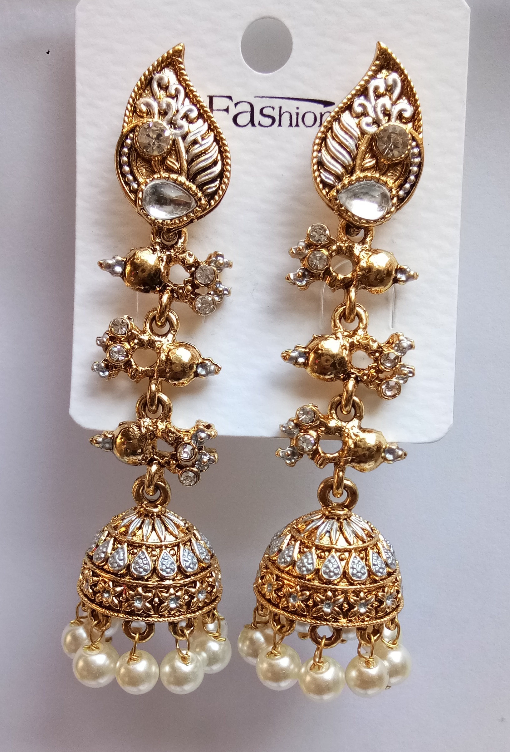 NEW ANT SILVER MEENA  JHUMKI 71492