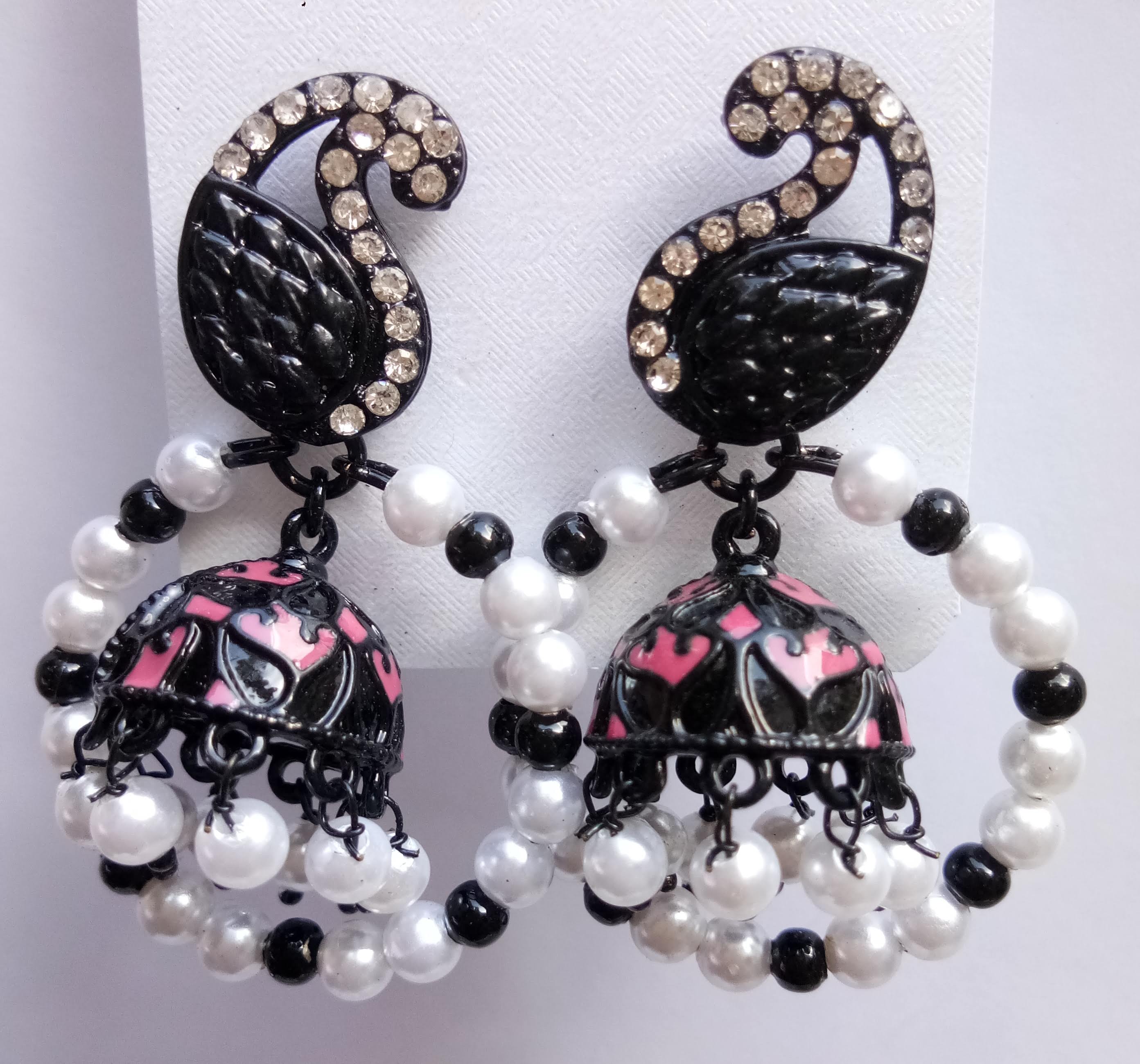 BLACK  8667 DBL CLR JHUMKI 521630