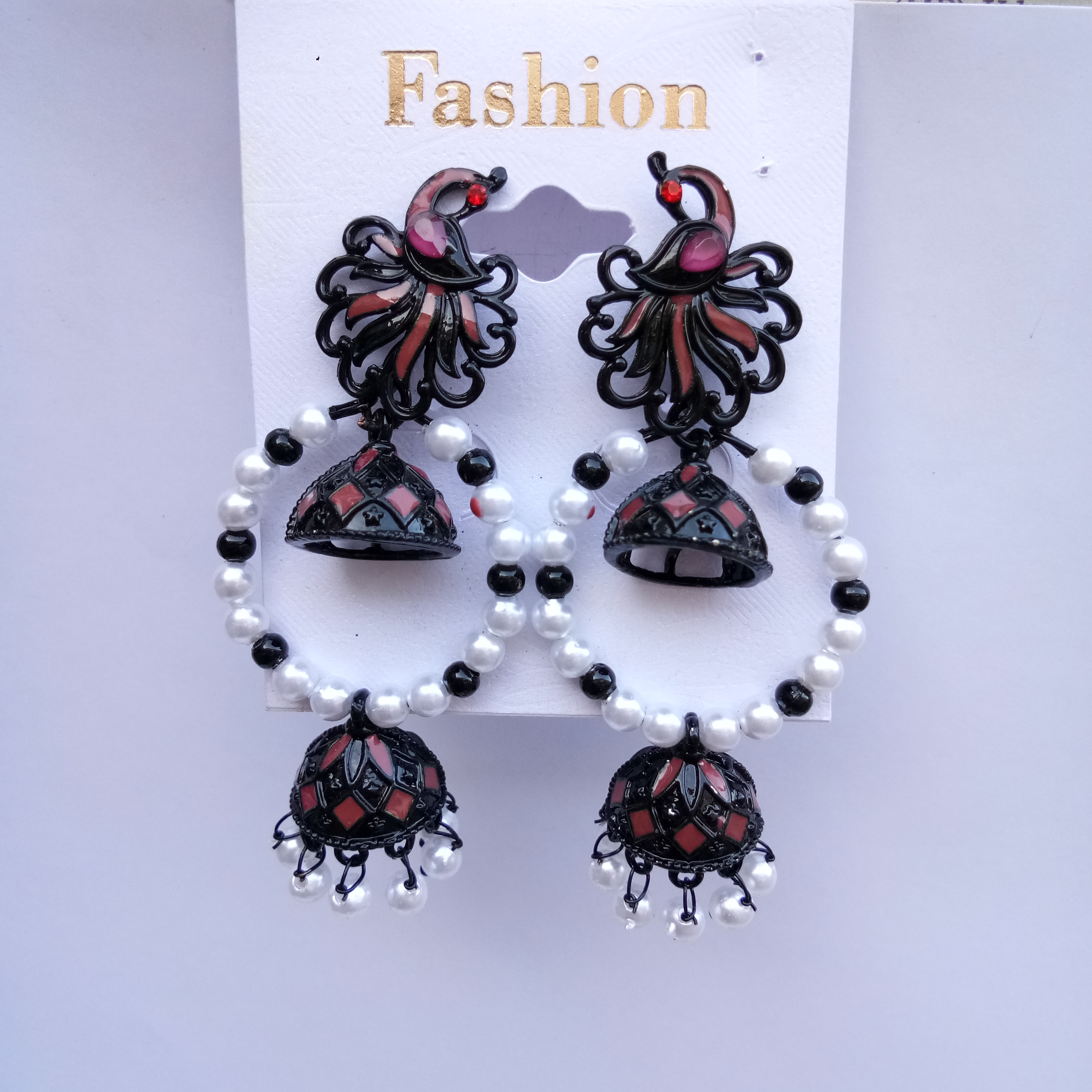 BLK RING JHUMKI 8667 - 521709