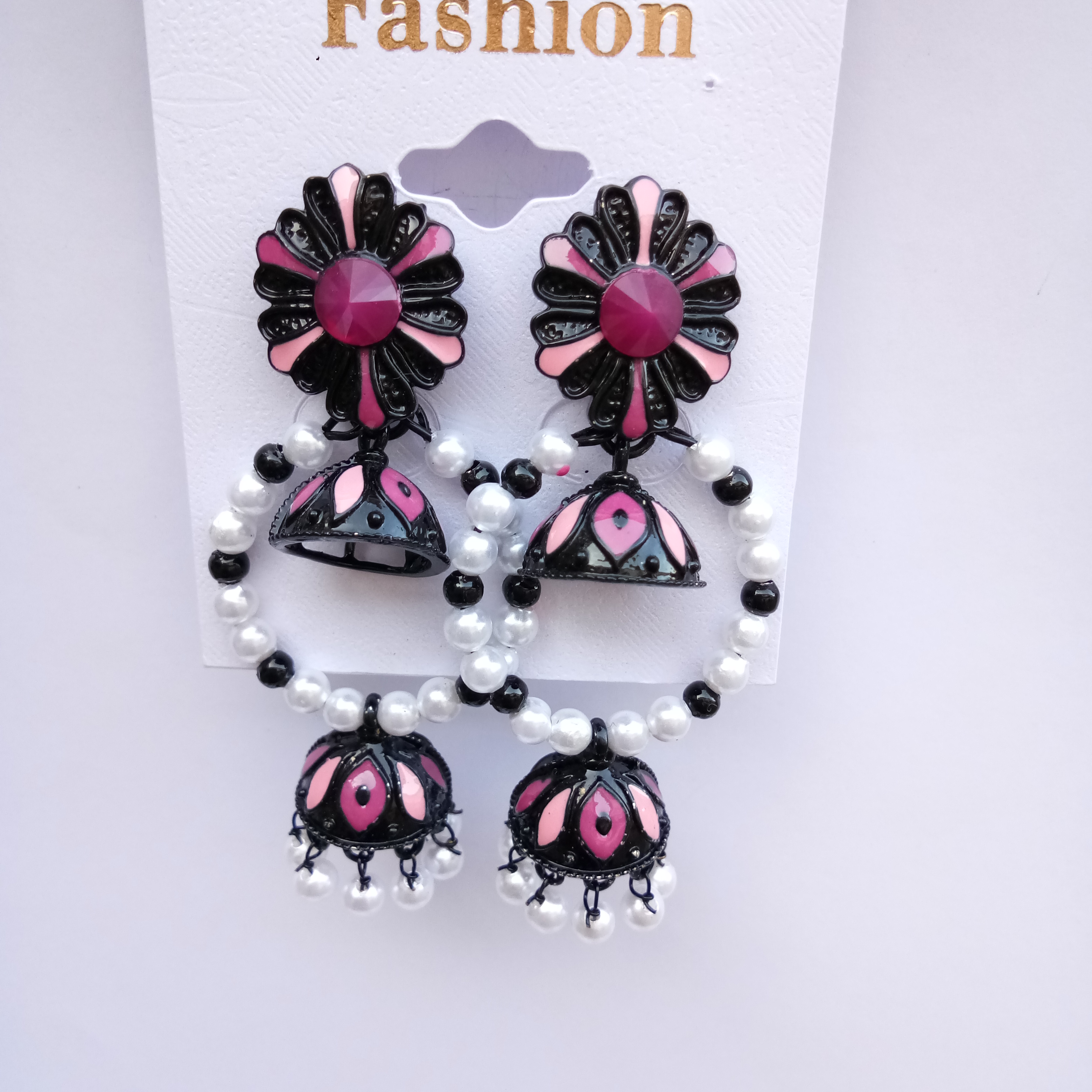 BLK RING JHUMKI ASVI OPQ - 521727 