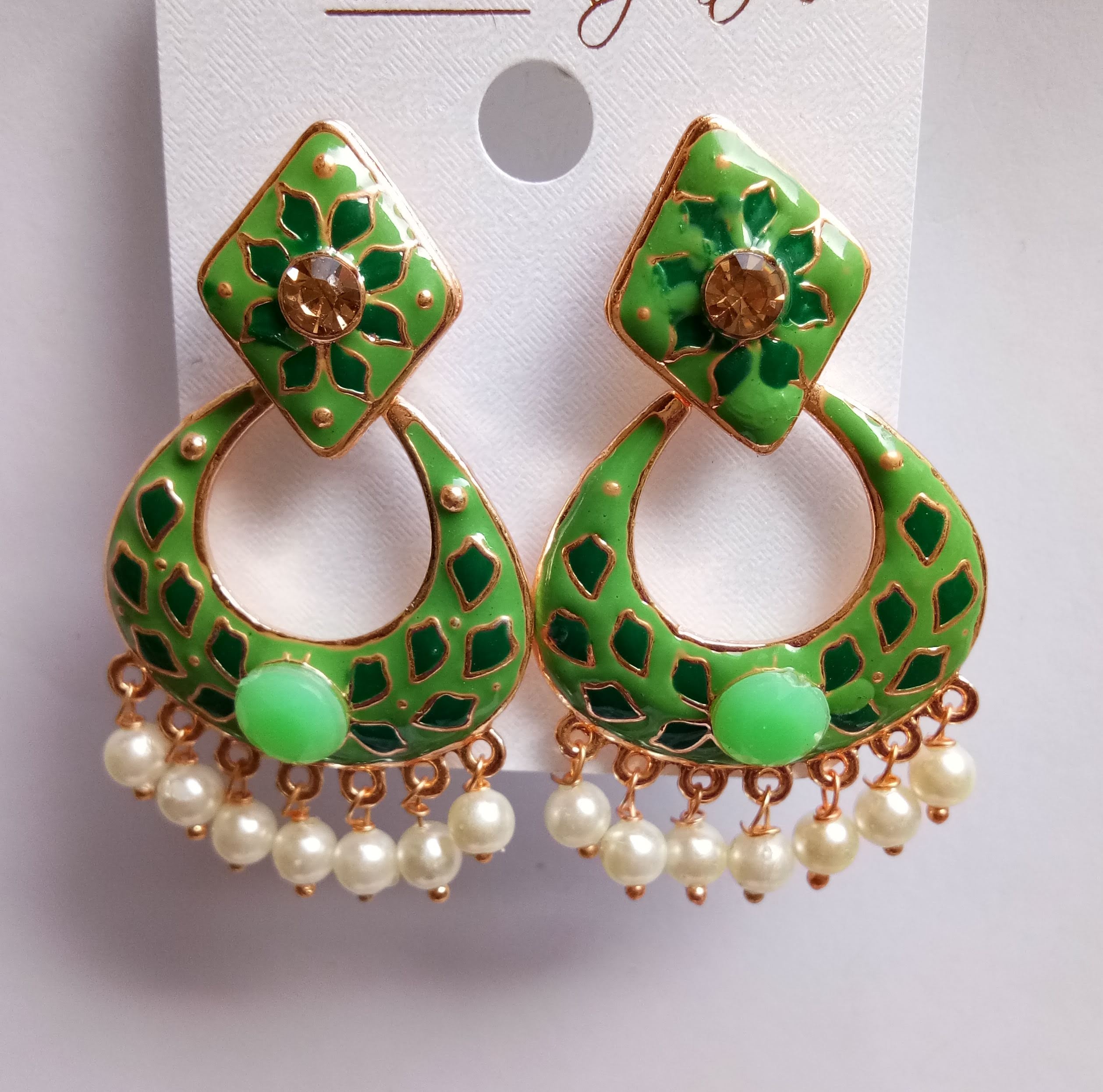 S RS ASVI  DBL CLR EARRING 52943