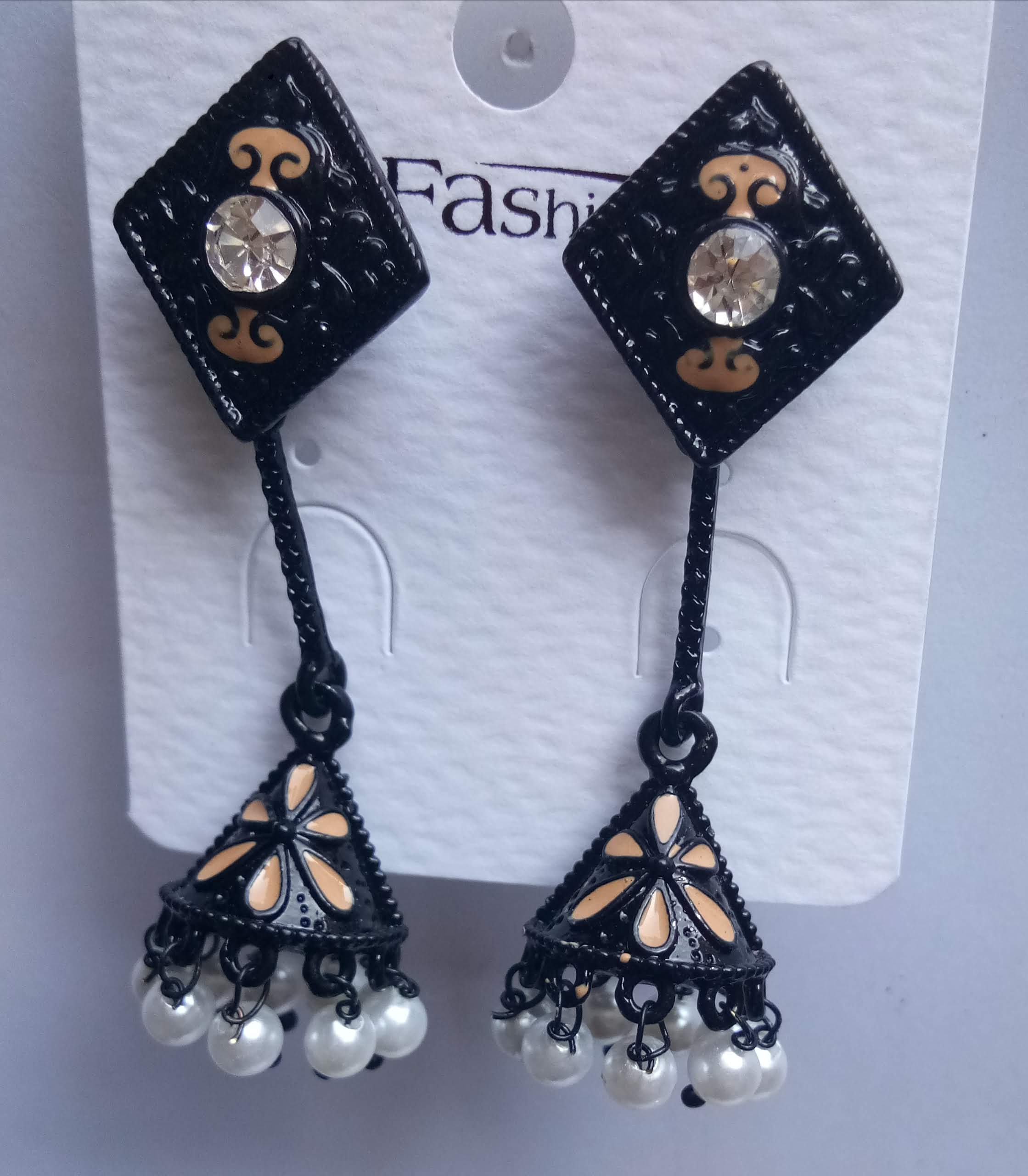 BLACK MEENA DANDI JHUMKI - 522527