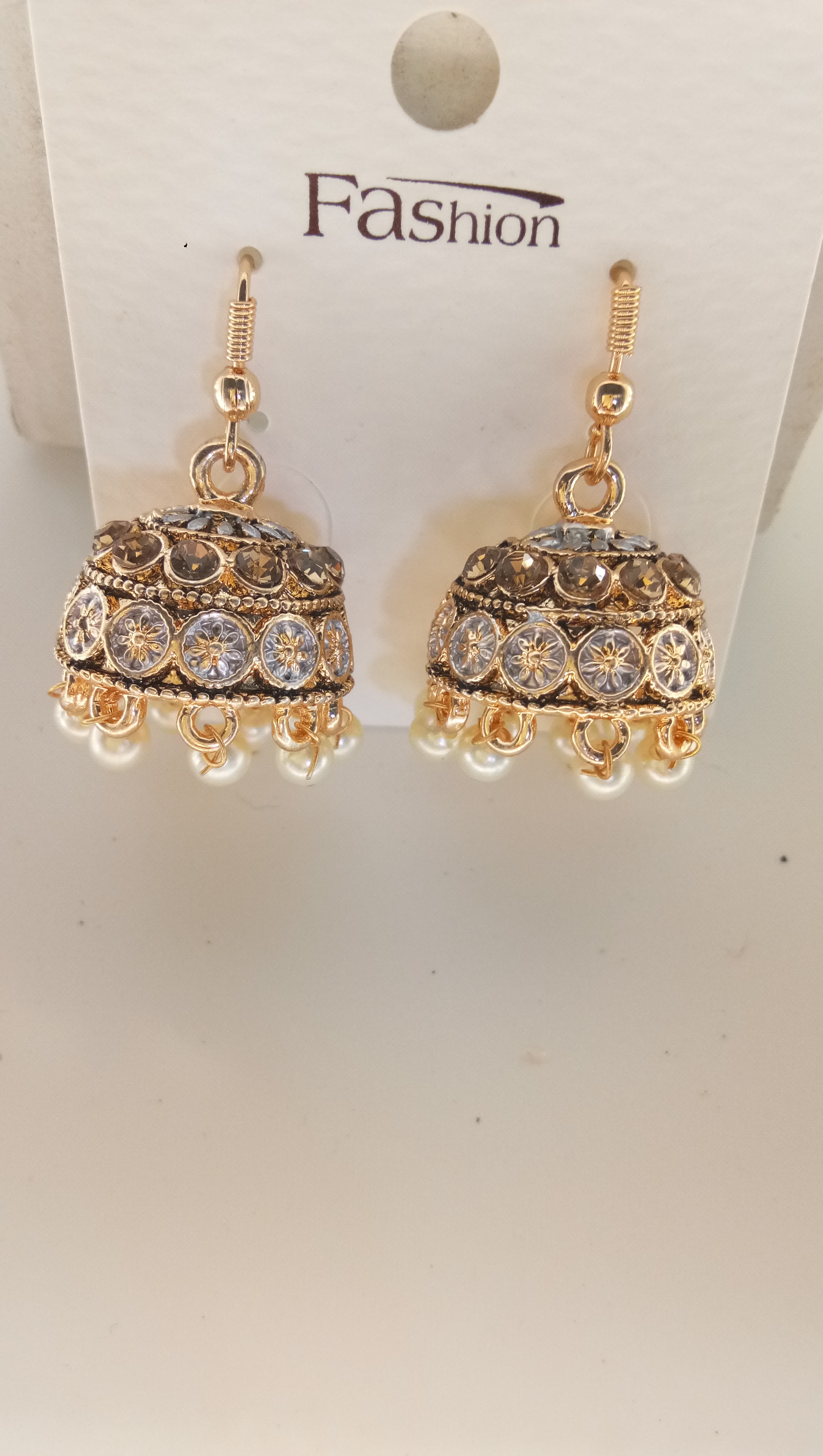 S RS AKDA ANT + SILVER MEENA JHUMKI - 71468