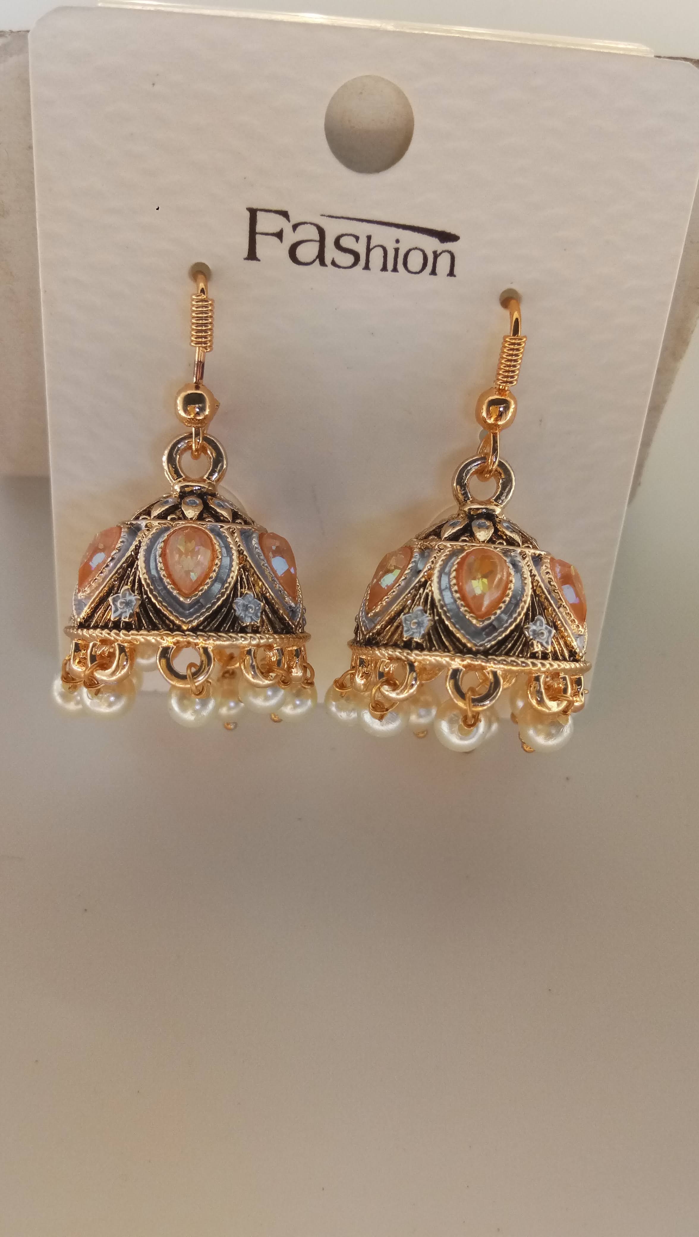 S RS ANT + SILVER MEENA JHUMKI - 71461