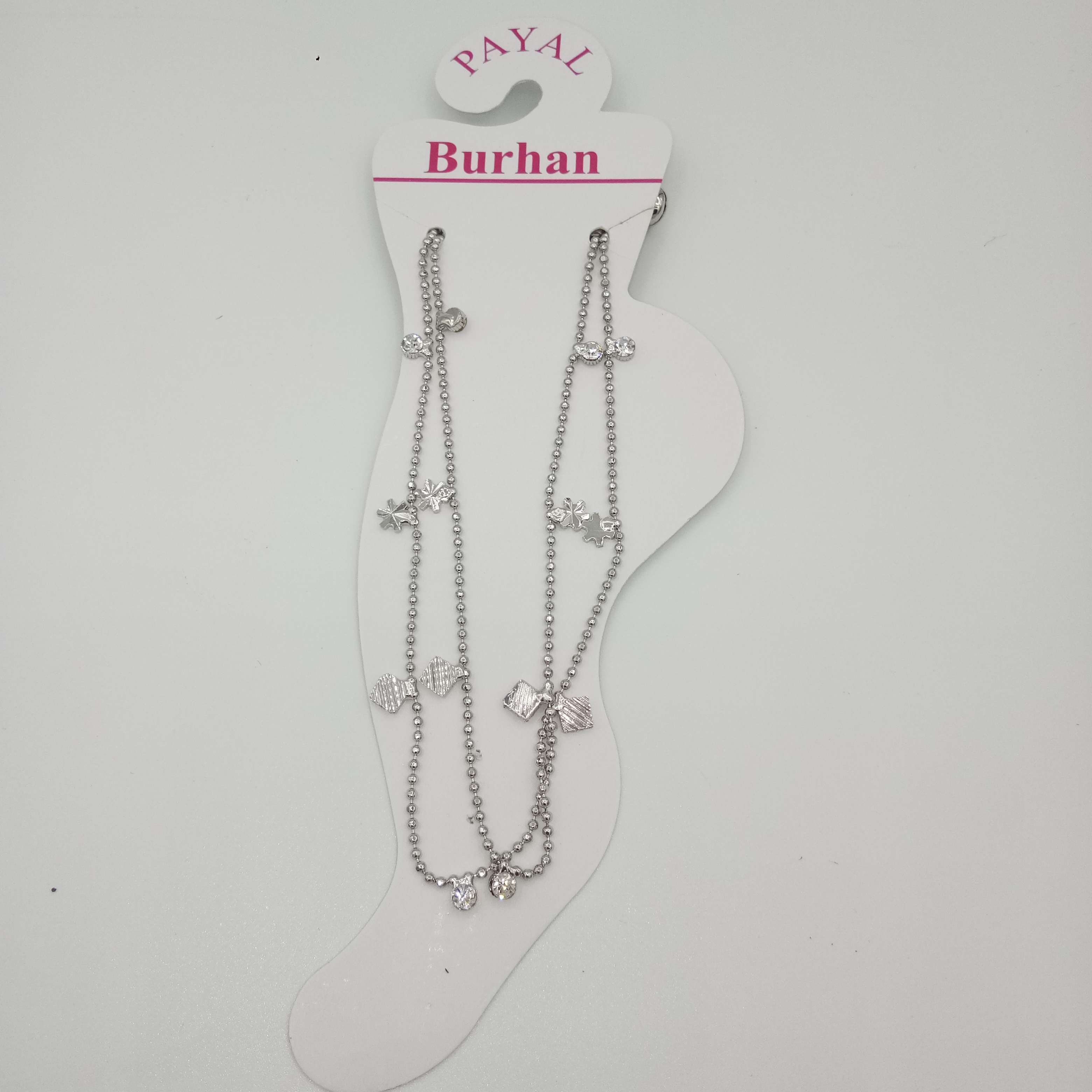 NICKEL CHAIN PAYAL - 5143