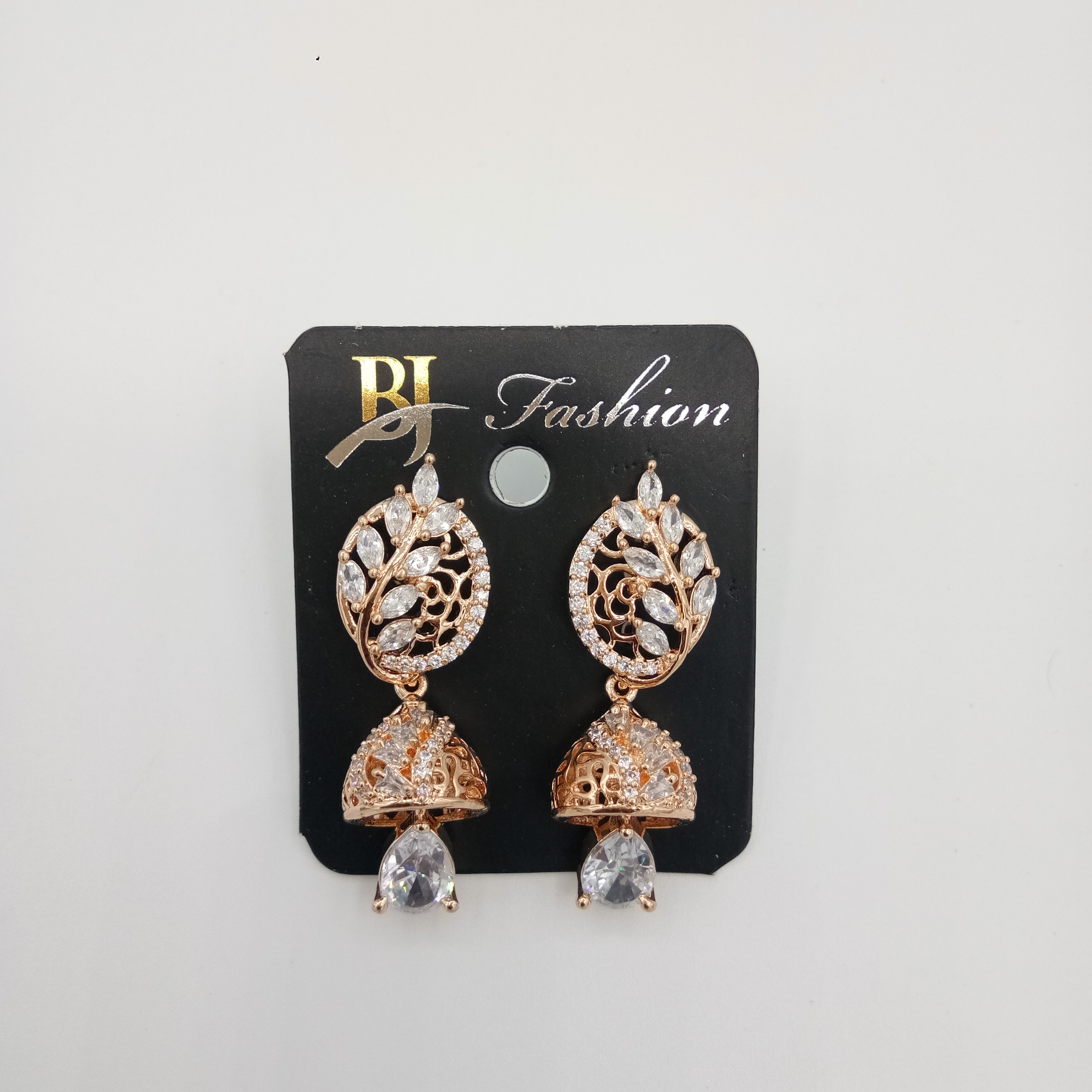 AD ROSE WHITE JHUMKI - 21275