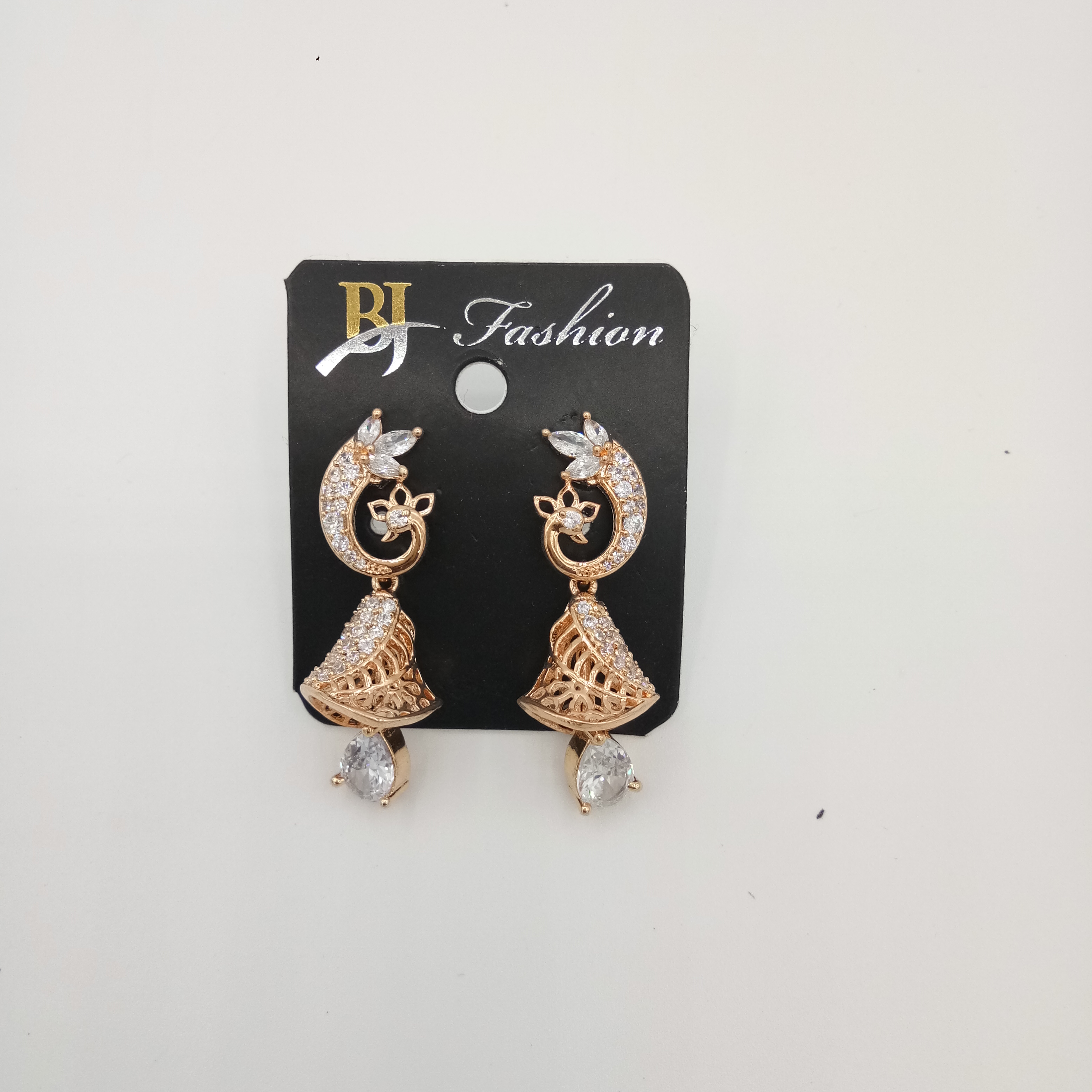 AD ROSE WHITE JHUMKI - 21260