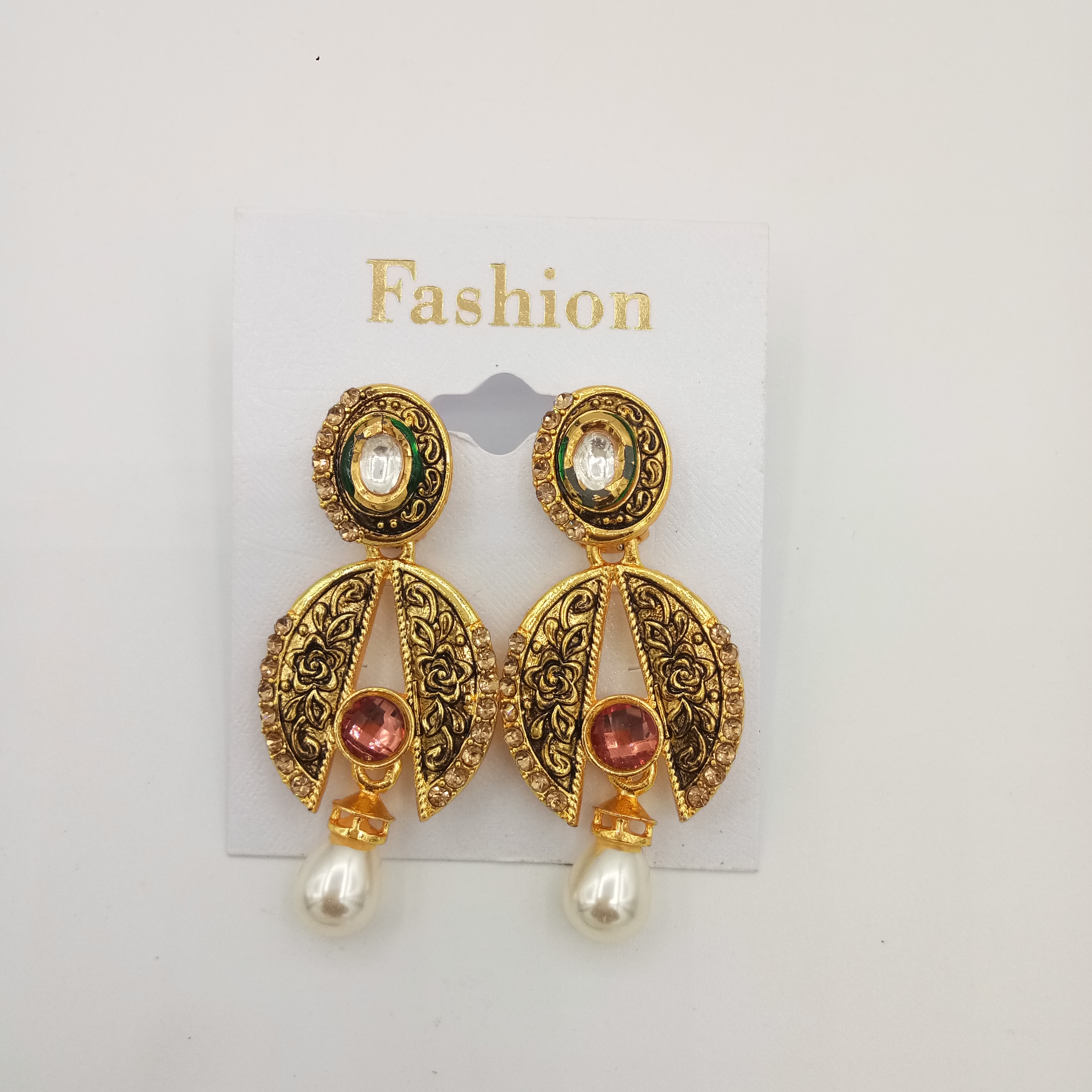 L GOLD ANT + LCT EARRINGS - 521013