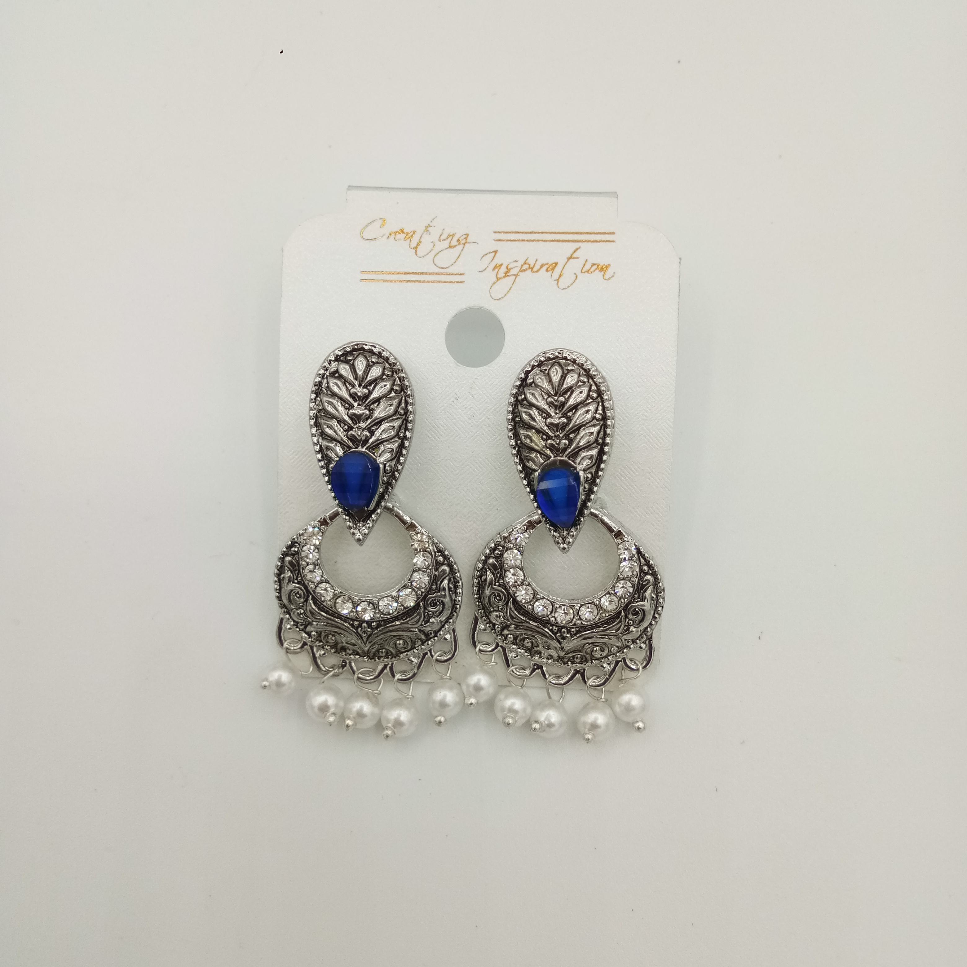 RODIUM ANT EARRINGS - 521220