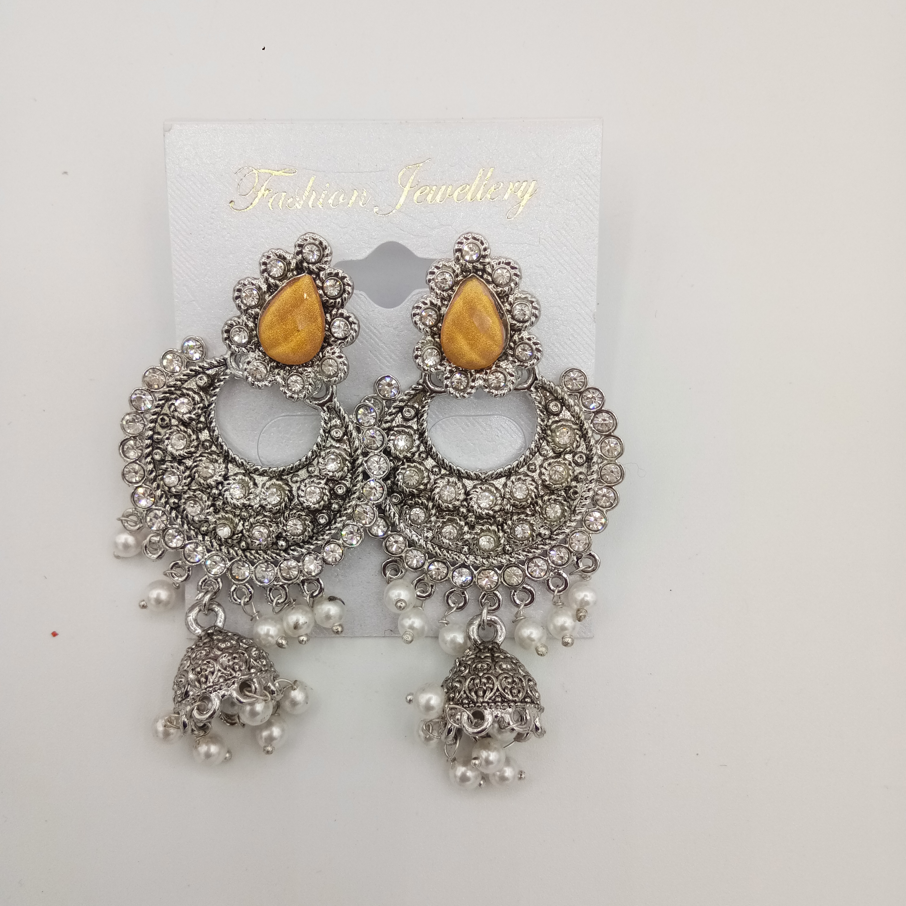 RODIUM  ANT MN EARRINGS+JHUMKI 521866