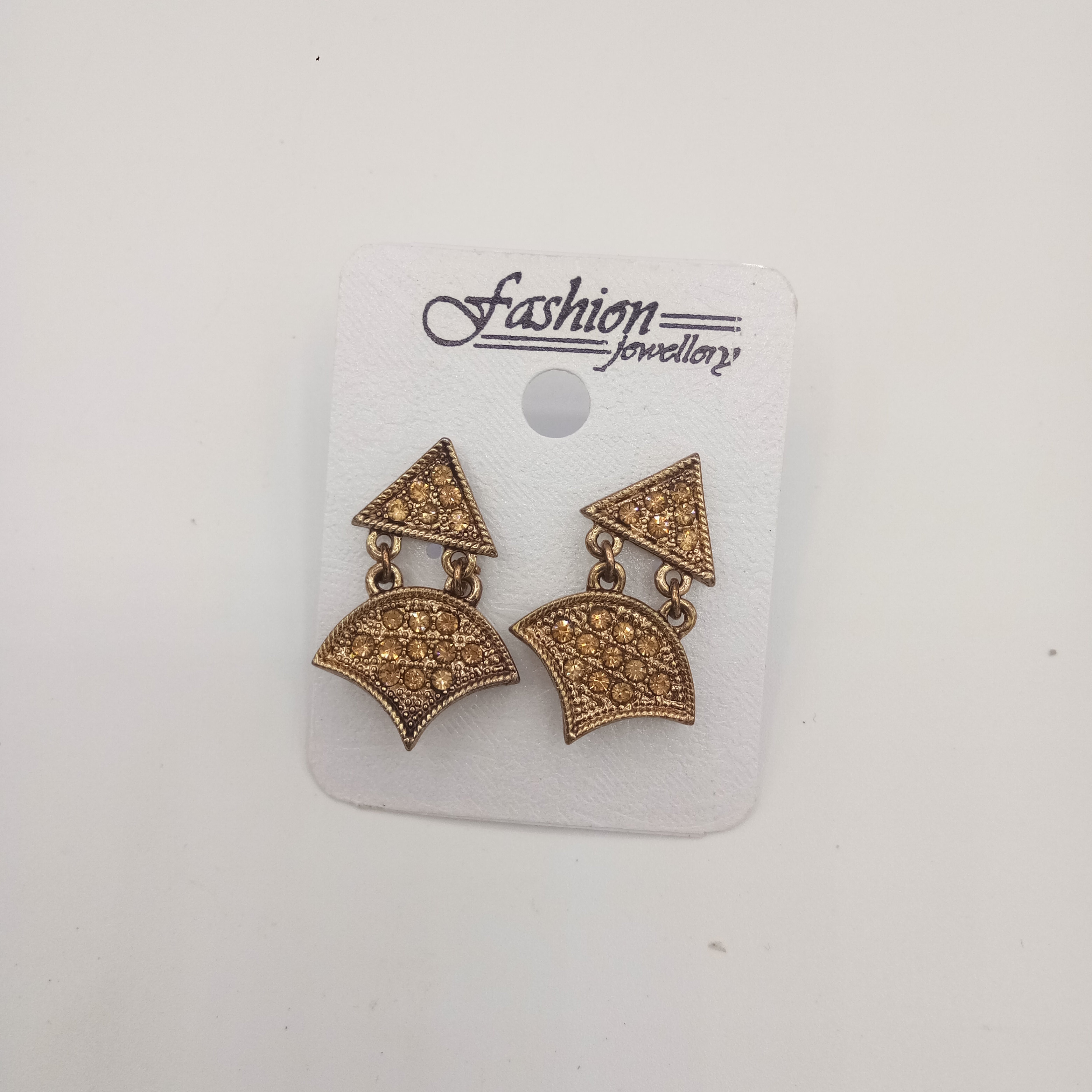 NEW ANTIQUE  LCT STN EARRINGS - 52840