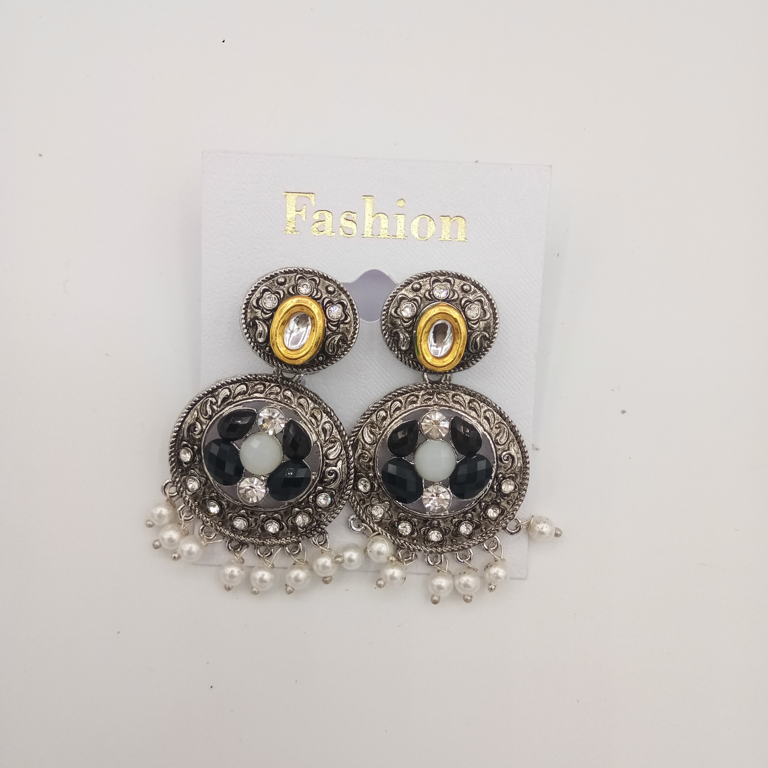 RODIUM ANT EARRINGS - 521012