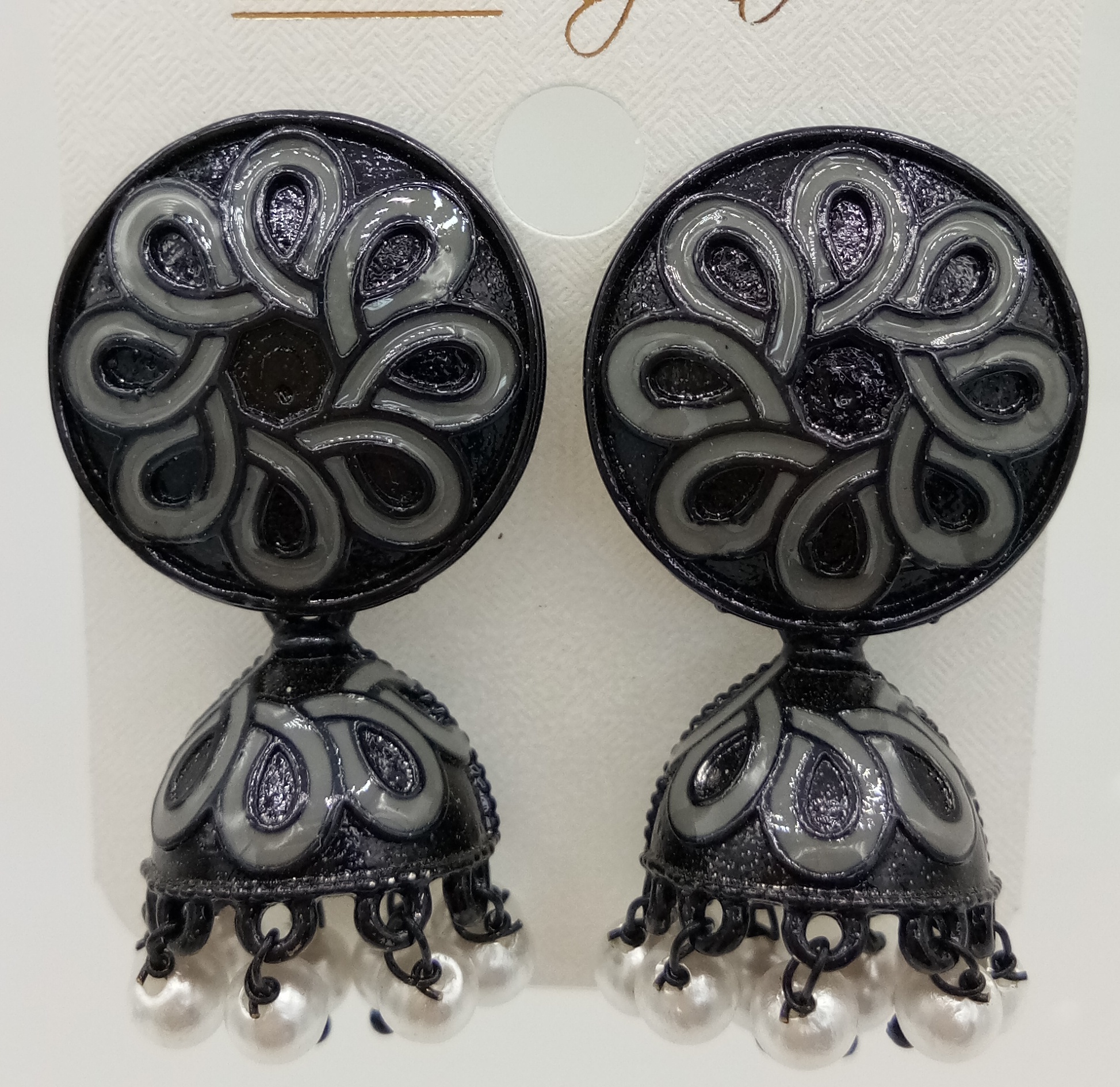 BLACK CMN JHUMKI - 523085