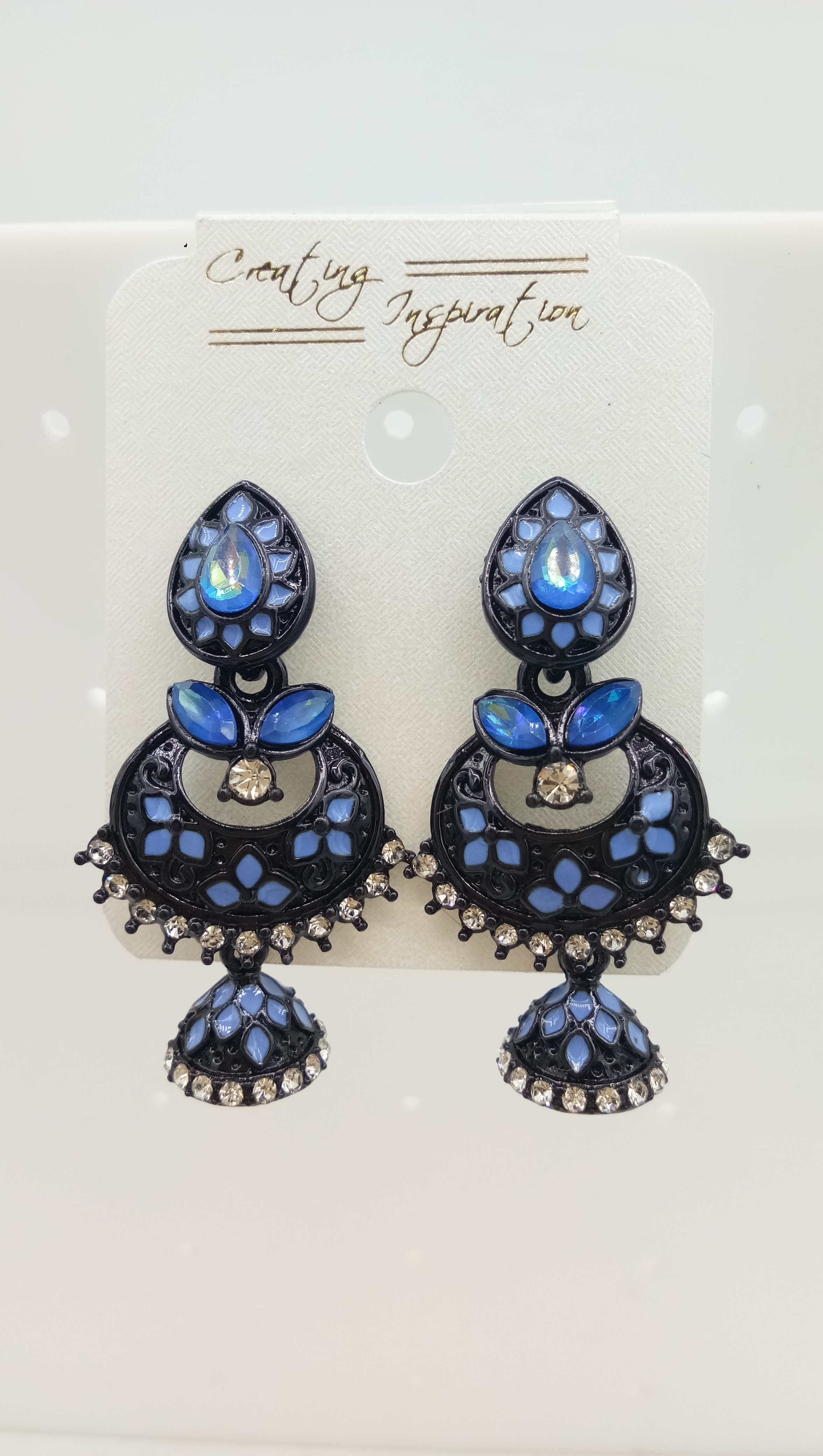 BLACK CMN WT STONE + ASSST EARRINGS - 522924