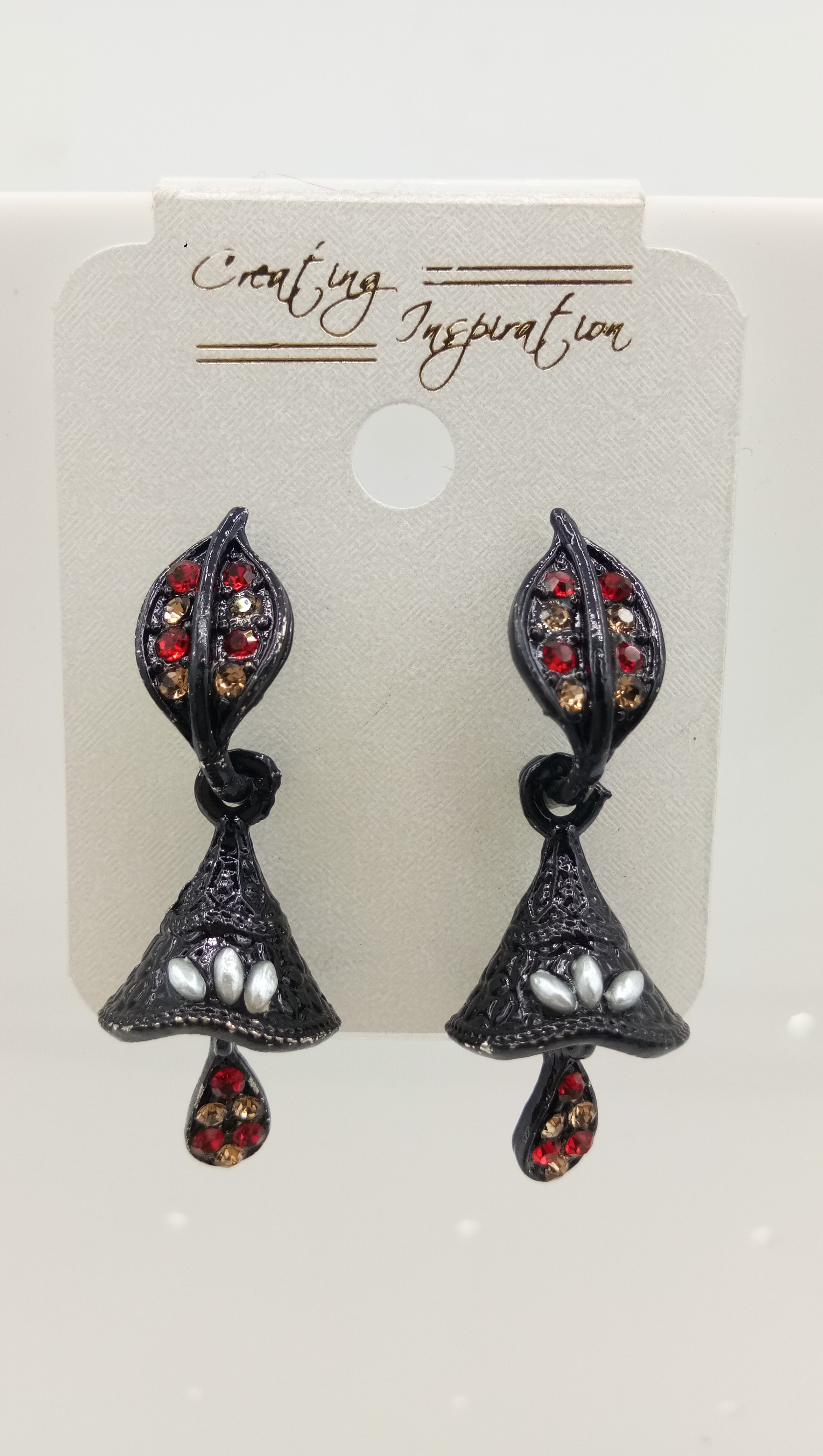 BLACK LCT + CR STONE JHUMKI - 522462