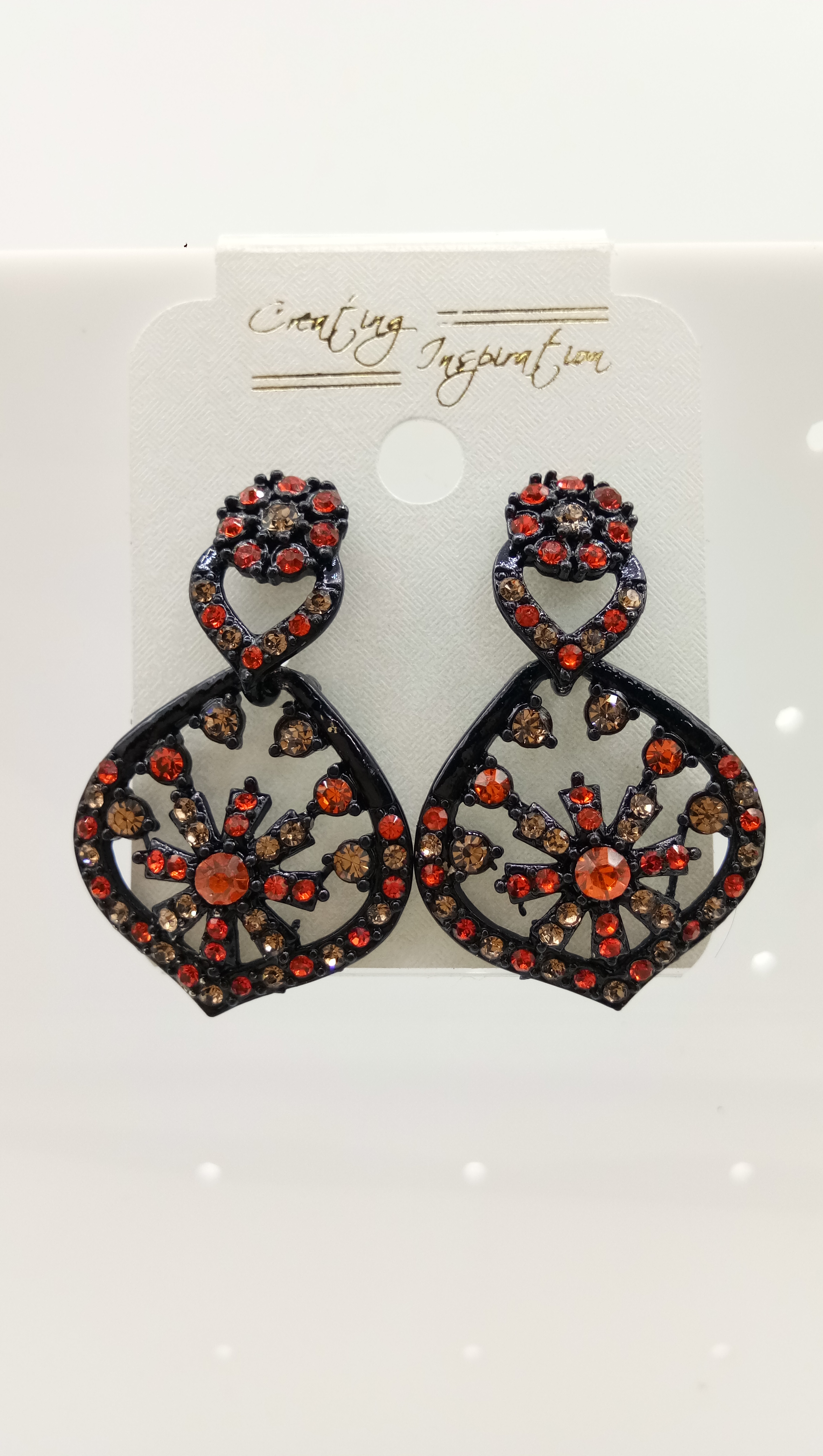 BLACK CLR + LCT STONE EARRING - 522965