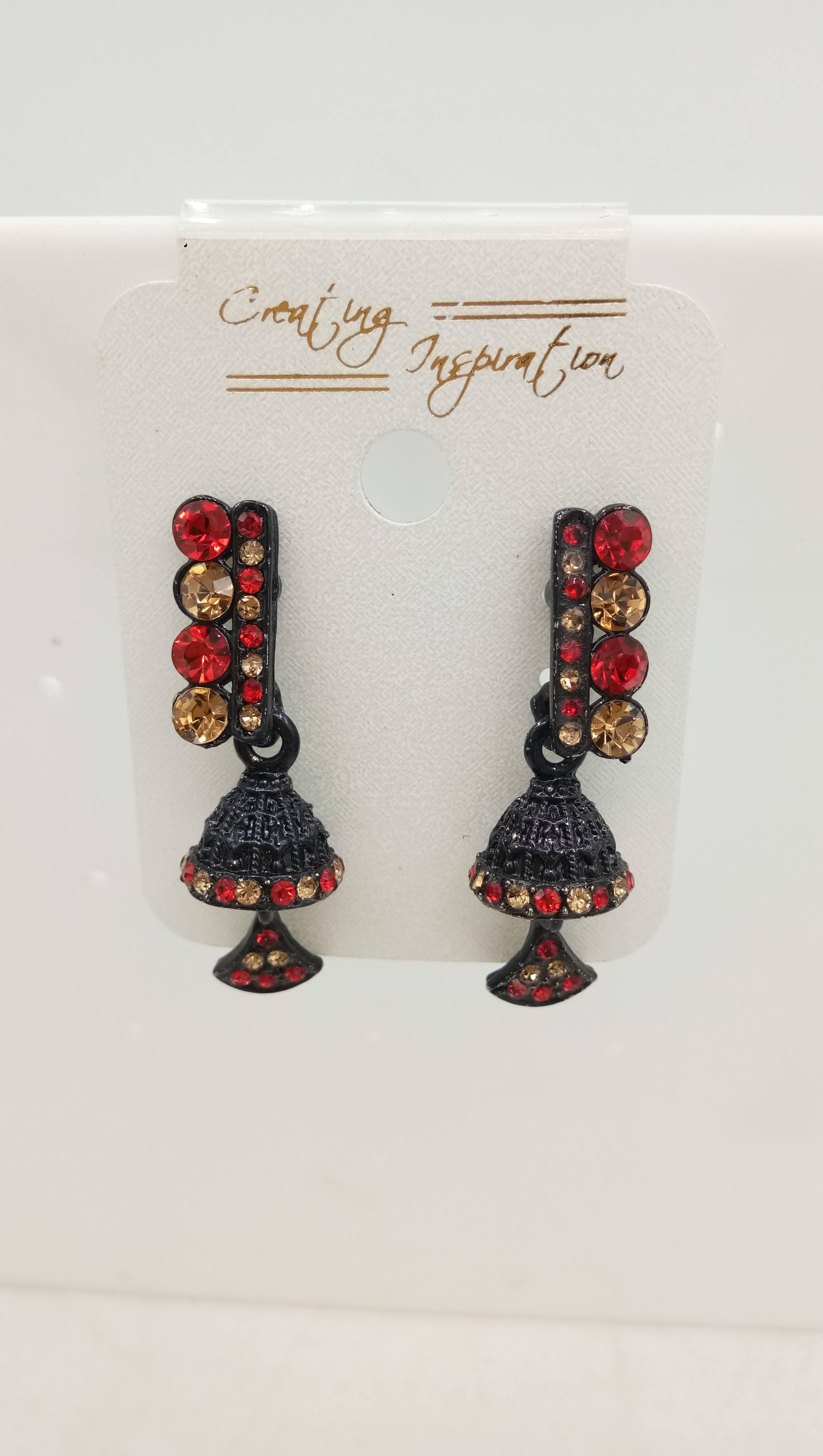 BLACK CR + LCT STONE JHUMKI - 522463