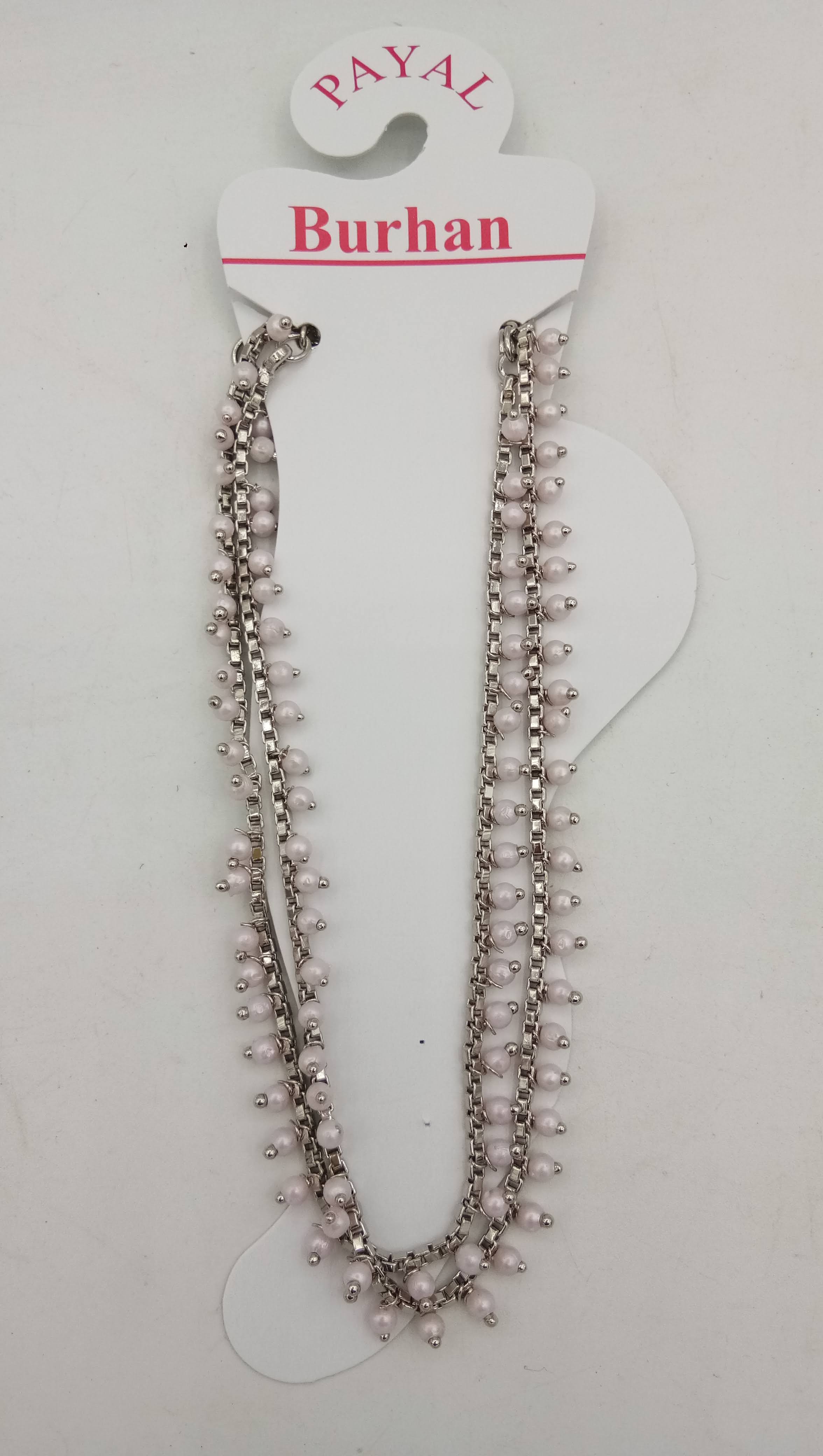 NICKEL WHITE MOTI  FANCY PAYAL -022