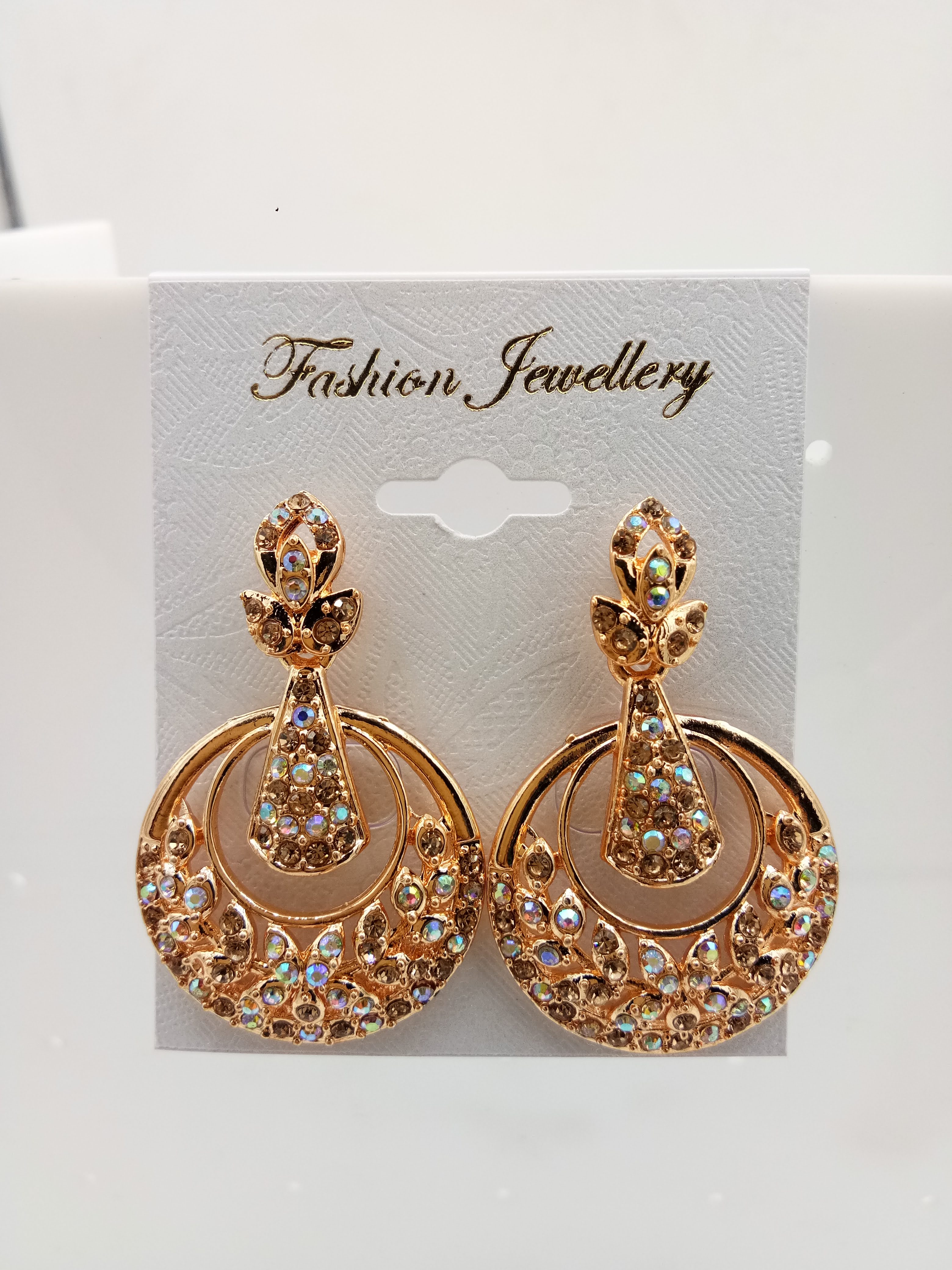 ROSE CR + LCT  STONE EARRING - 522959