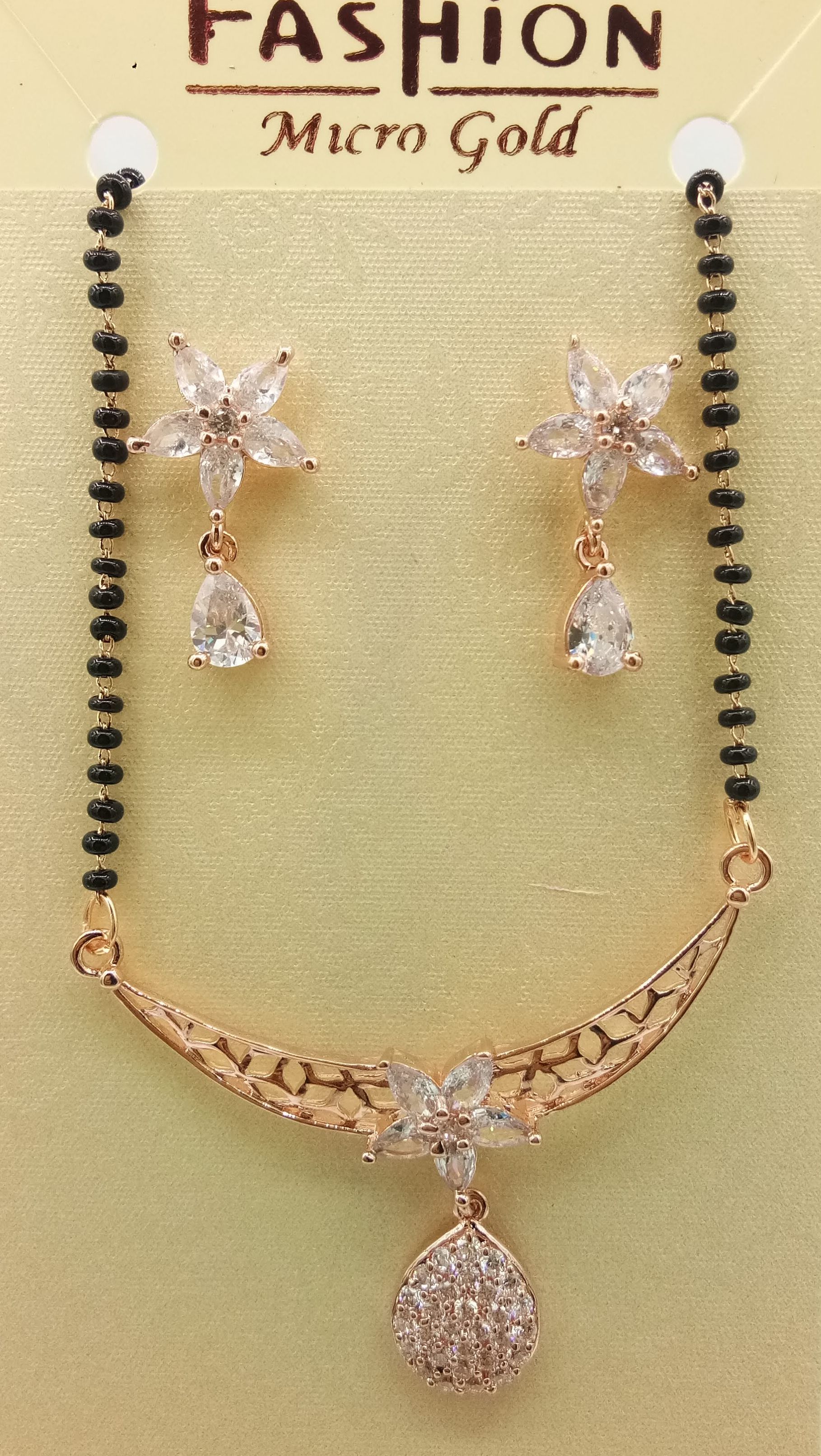 AD PINK GOLD TANMANIYA WITH CHAIN - 72179