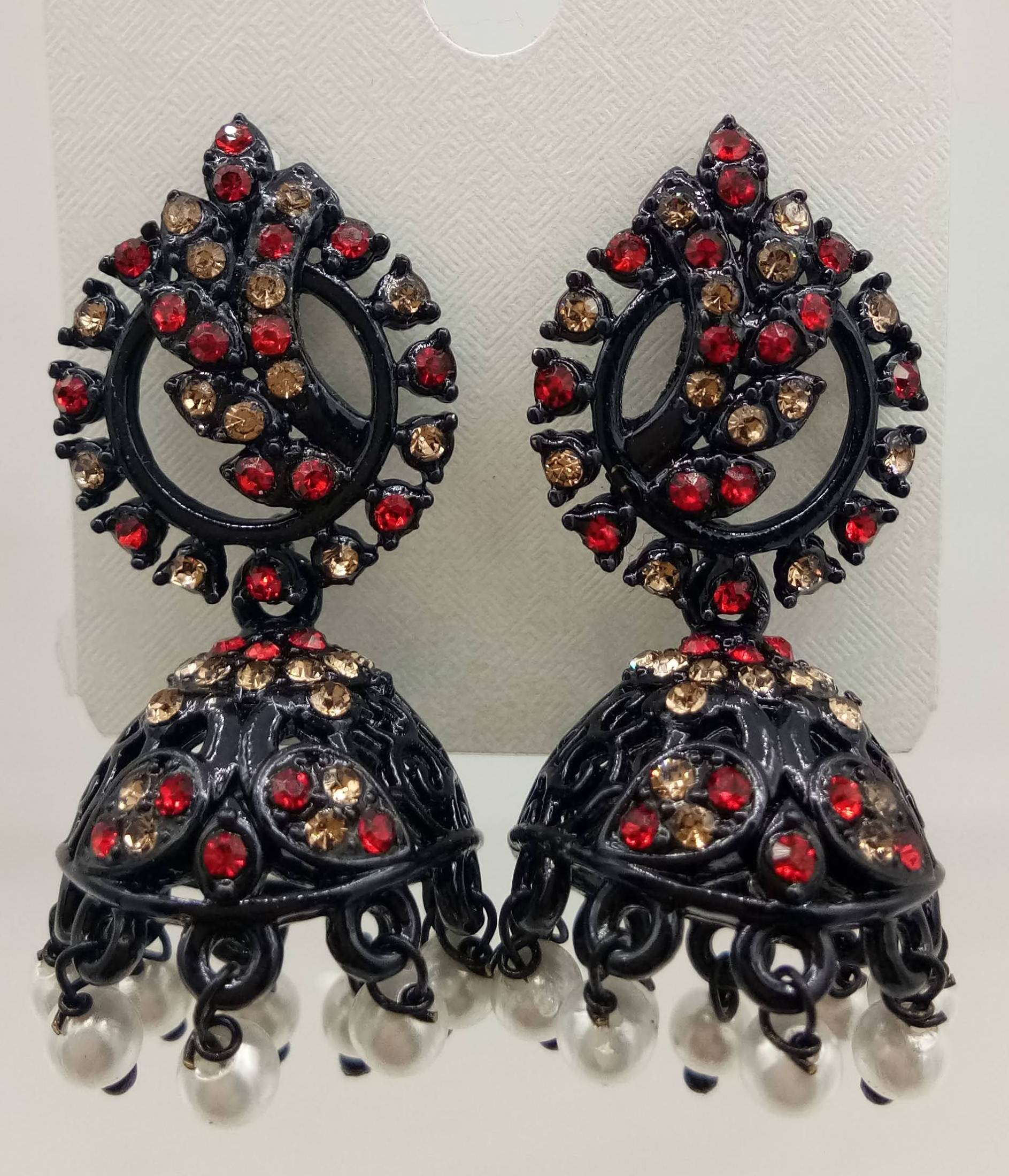 BLACK LCT + CR STONE JHUMKI - 523008