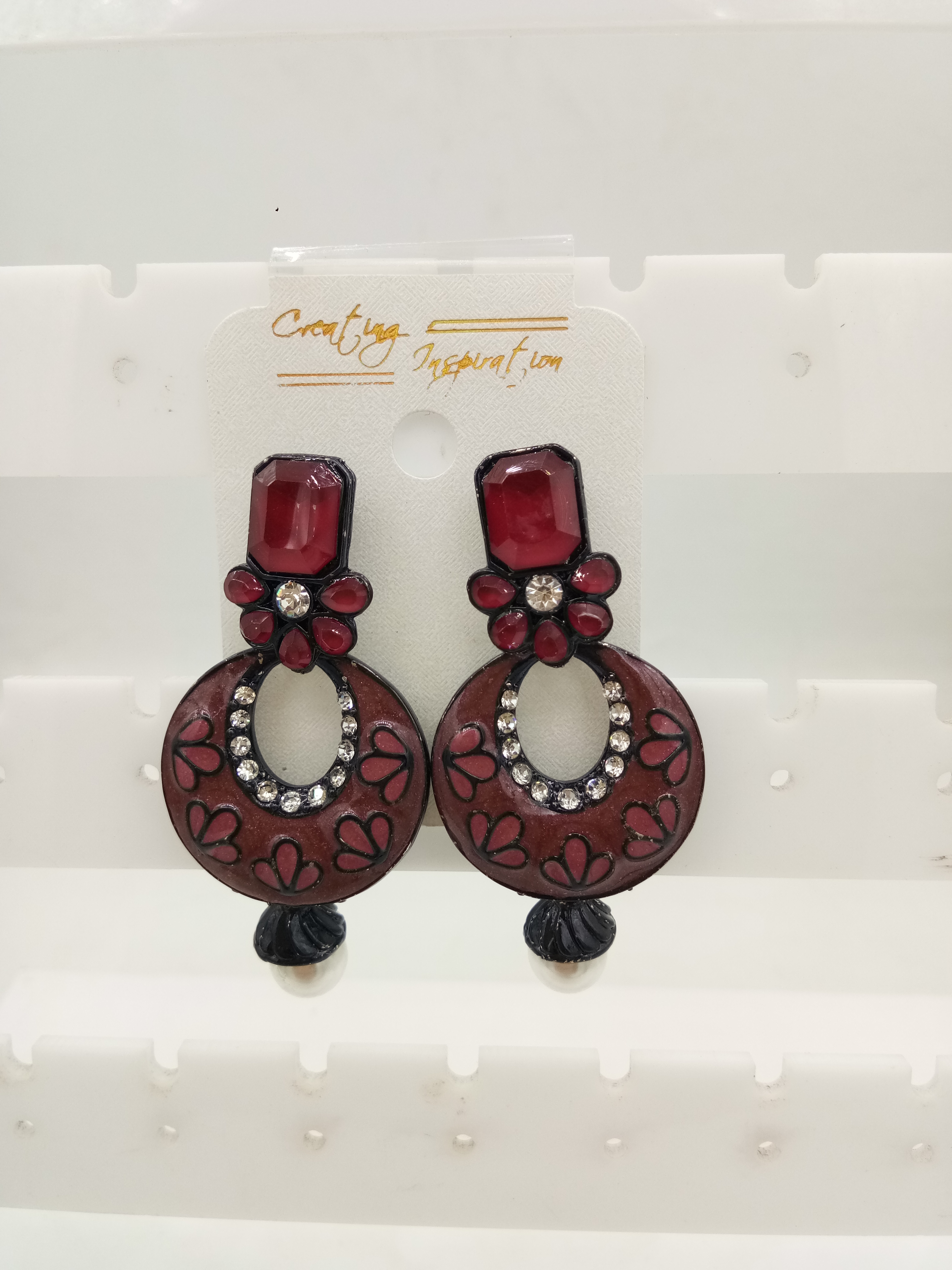 BLACK CMN ASSST WT MOTI EARRING - 523260