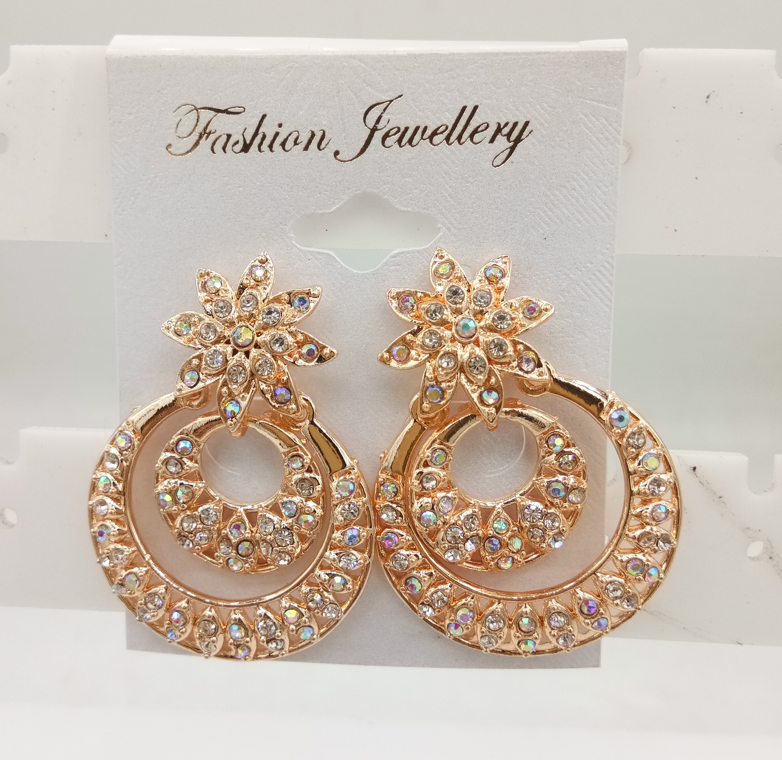 ROSE WT STONE EARRINGS - 522969