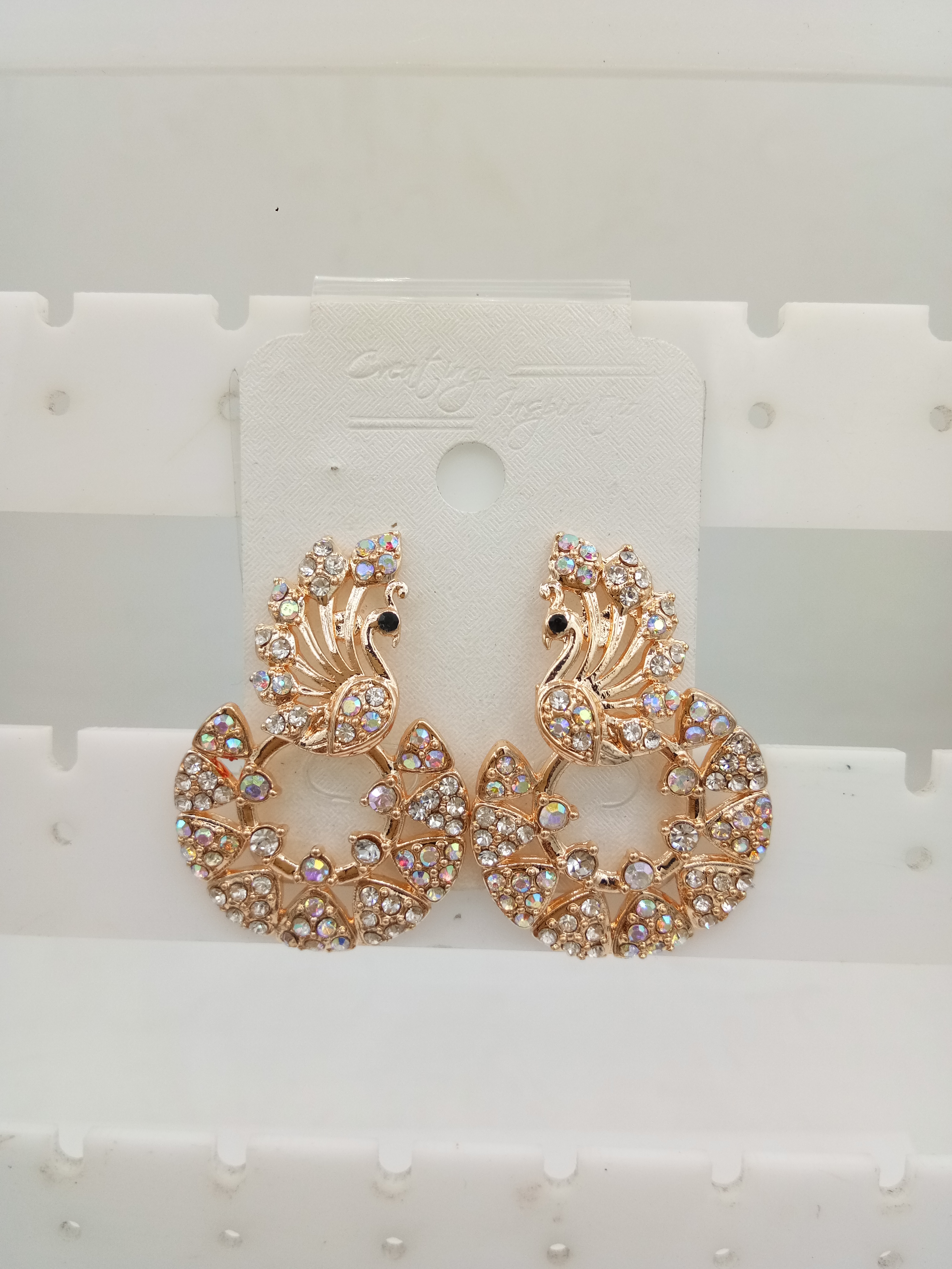 ROSE WT RAINBOW STONE EARRING - 522967