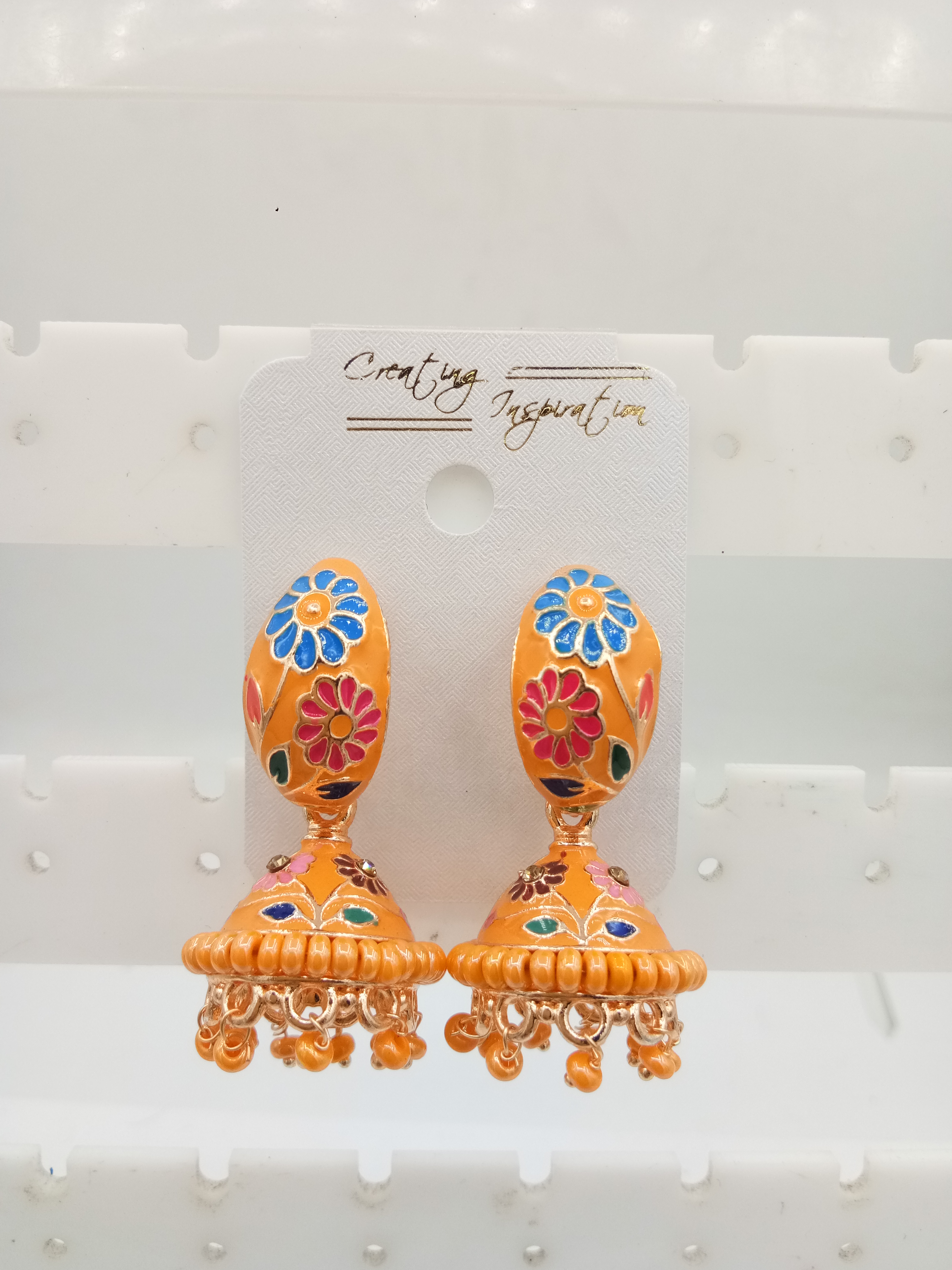 S ROSE MULTI MEENA + CLR MOTI JHUMKI - 523445