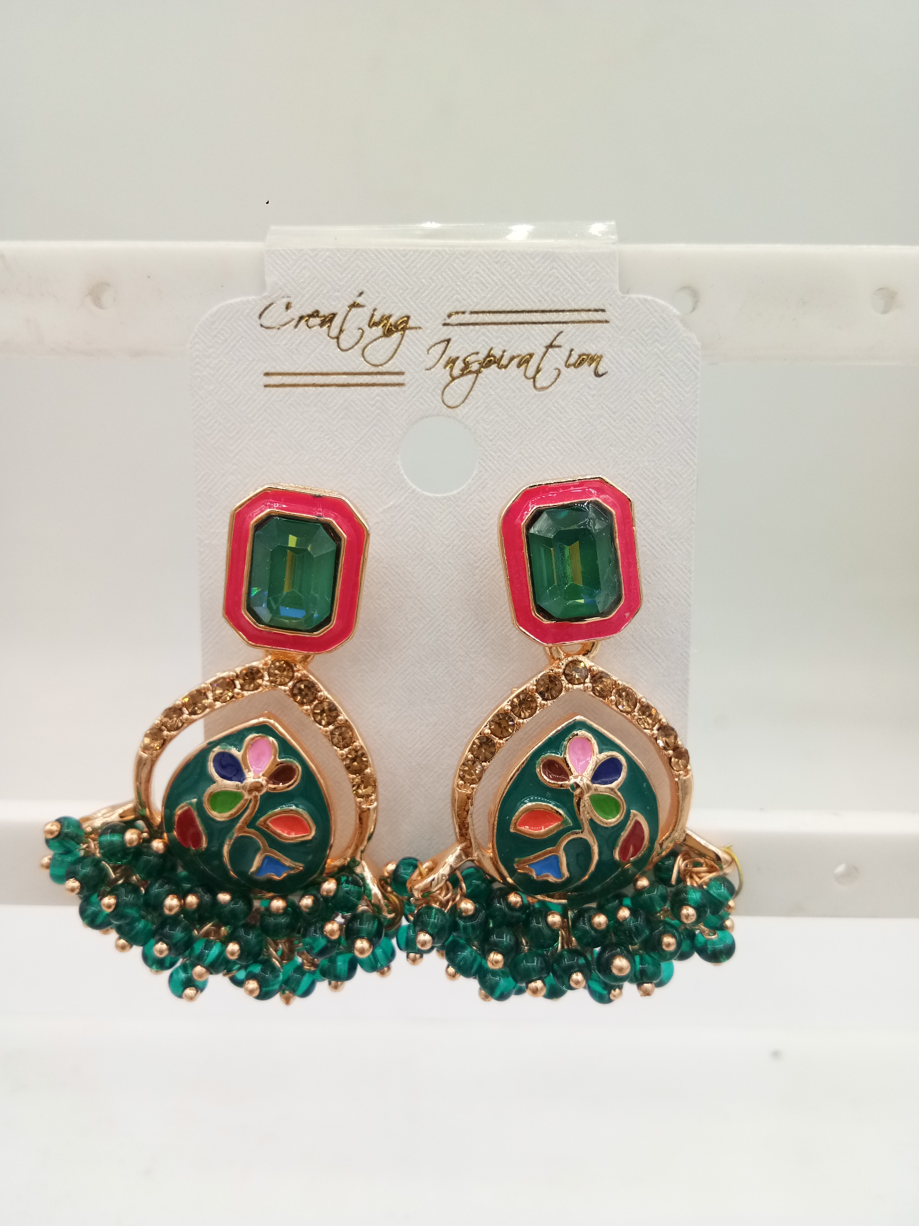 S ROSE MULTI MEENA ASSST GUCCHA EARRINGS - 523656