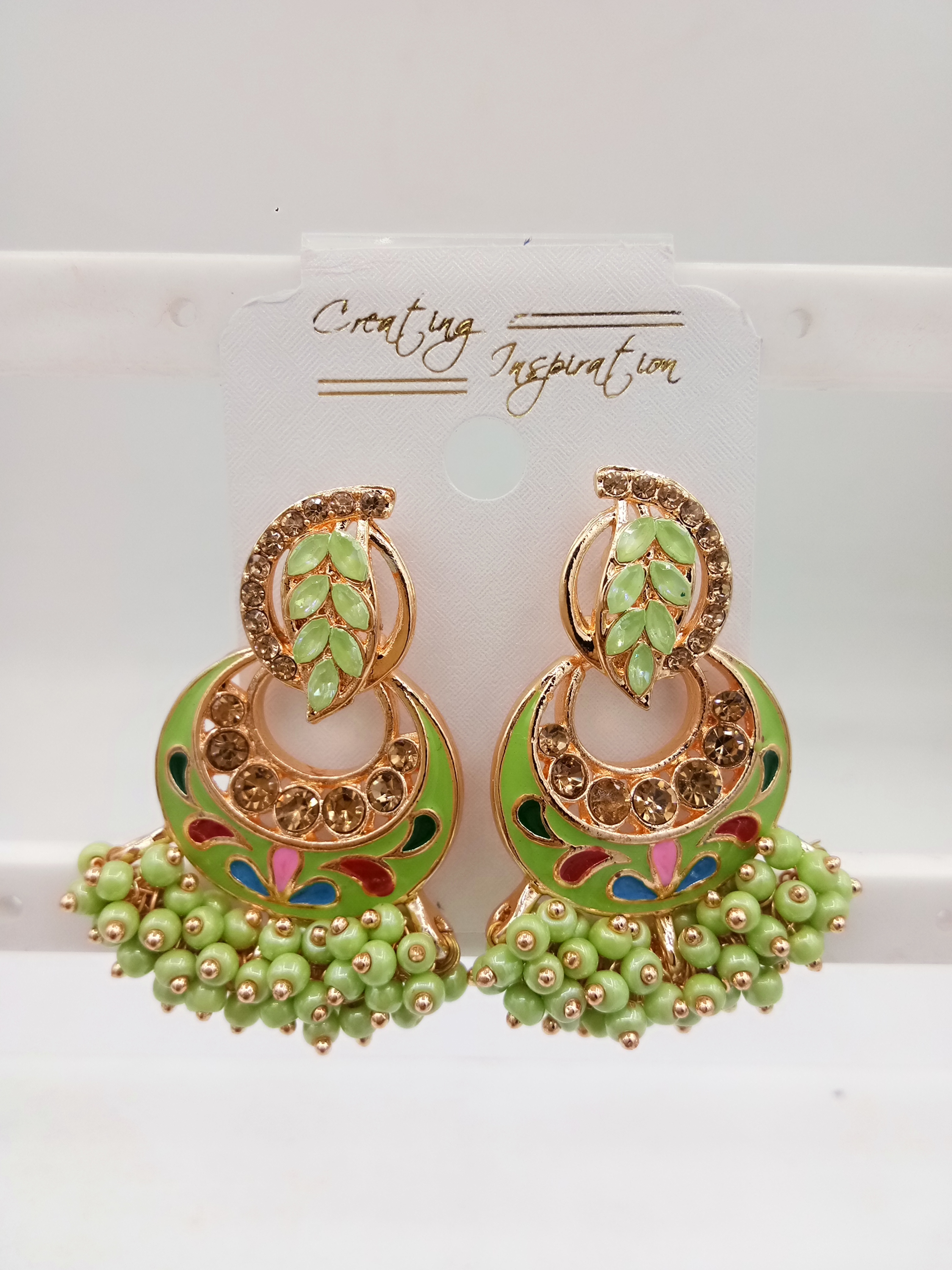 S ROSE MULTI MEENA ASSST GUCCHA EARRINGS - 523657