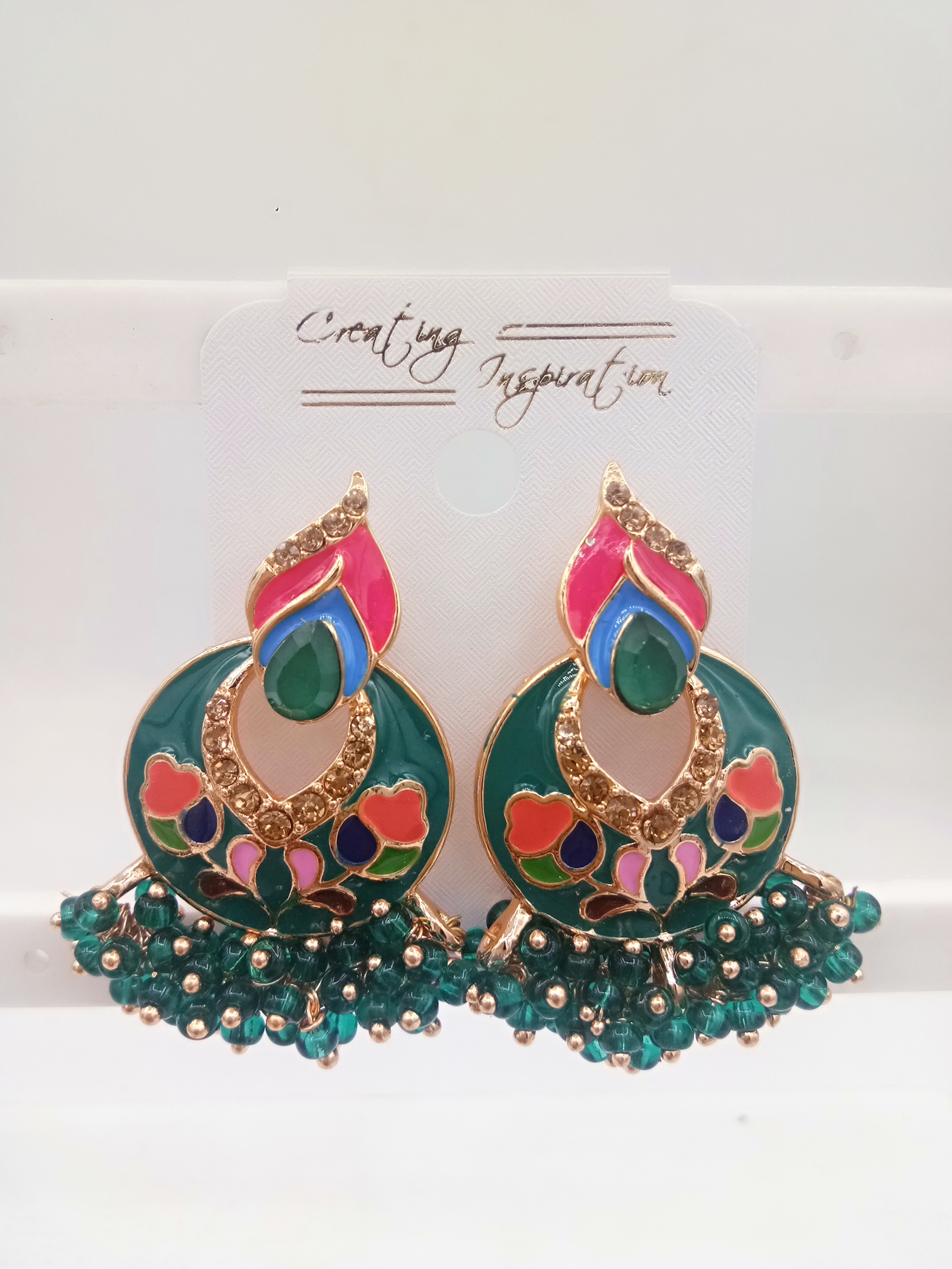 S ROSE MULTI MEENA ASSST GUCCHA EARRINGS - 523659