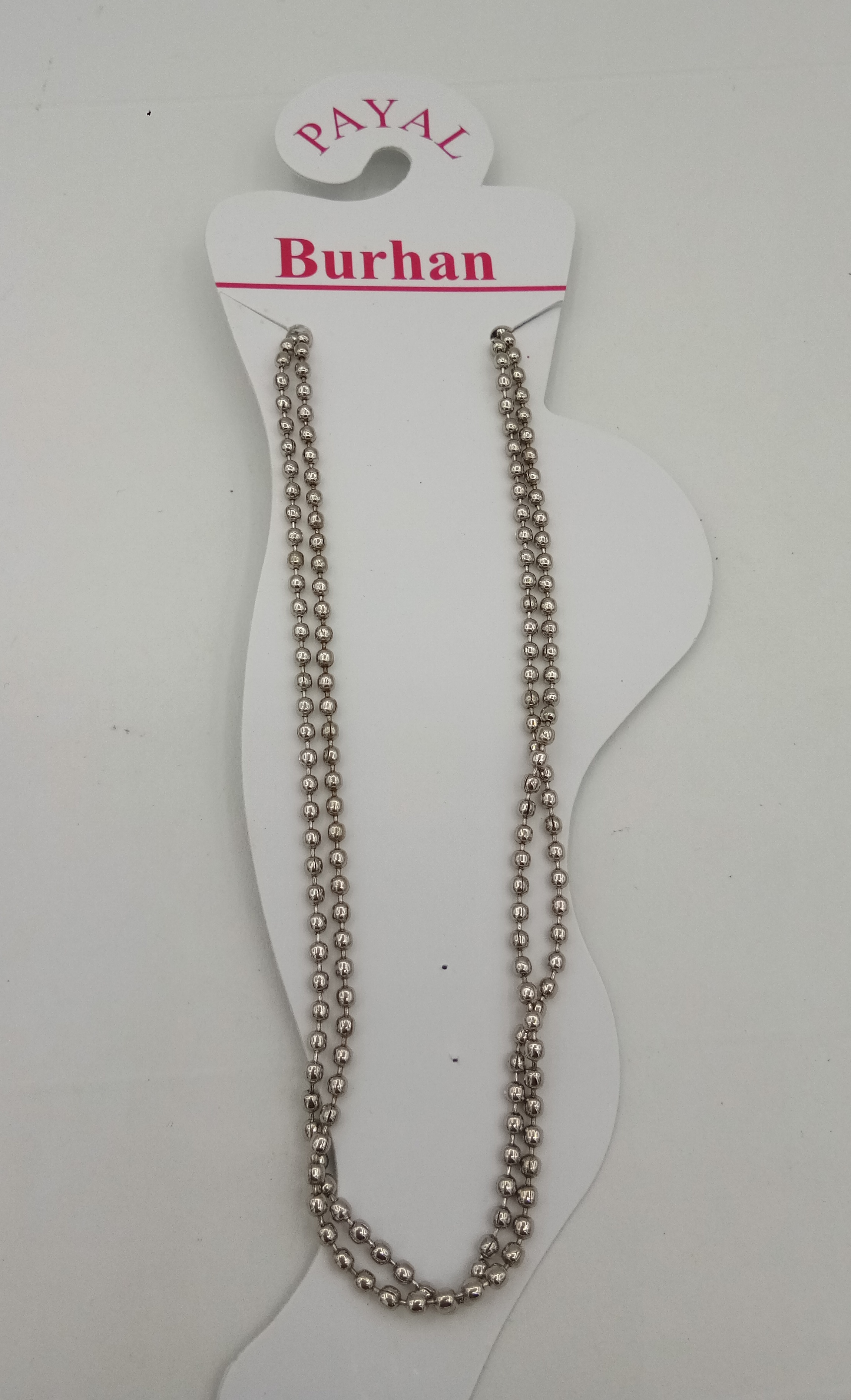 NICKEL PLAIN CHAIN PAYAL - 3046