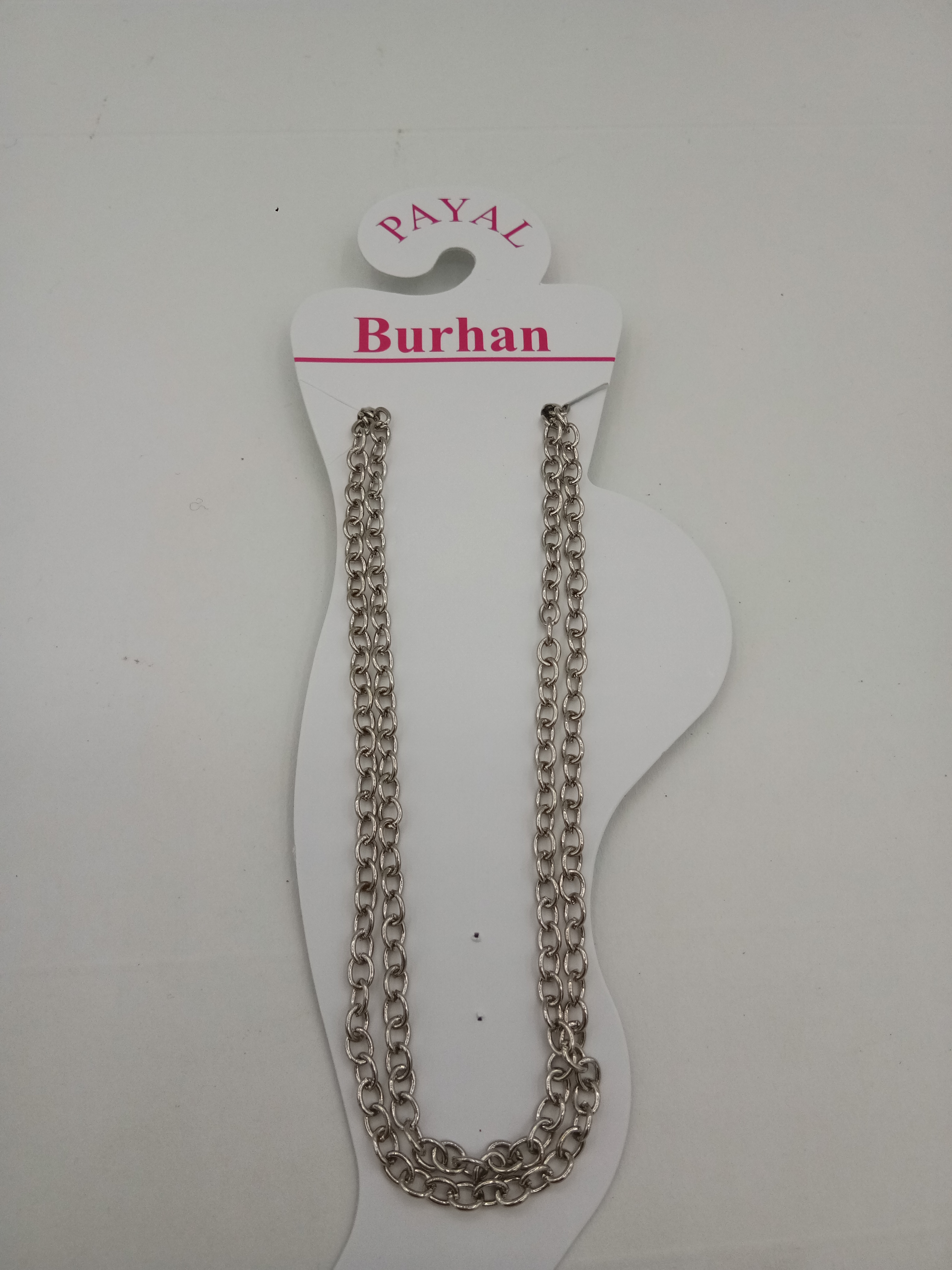 NICKEL PLAIN CHAIN PAYAL - 3040