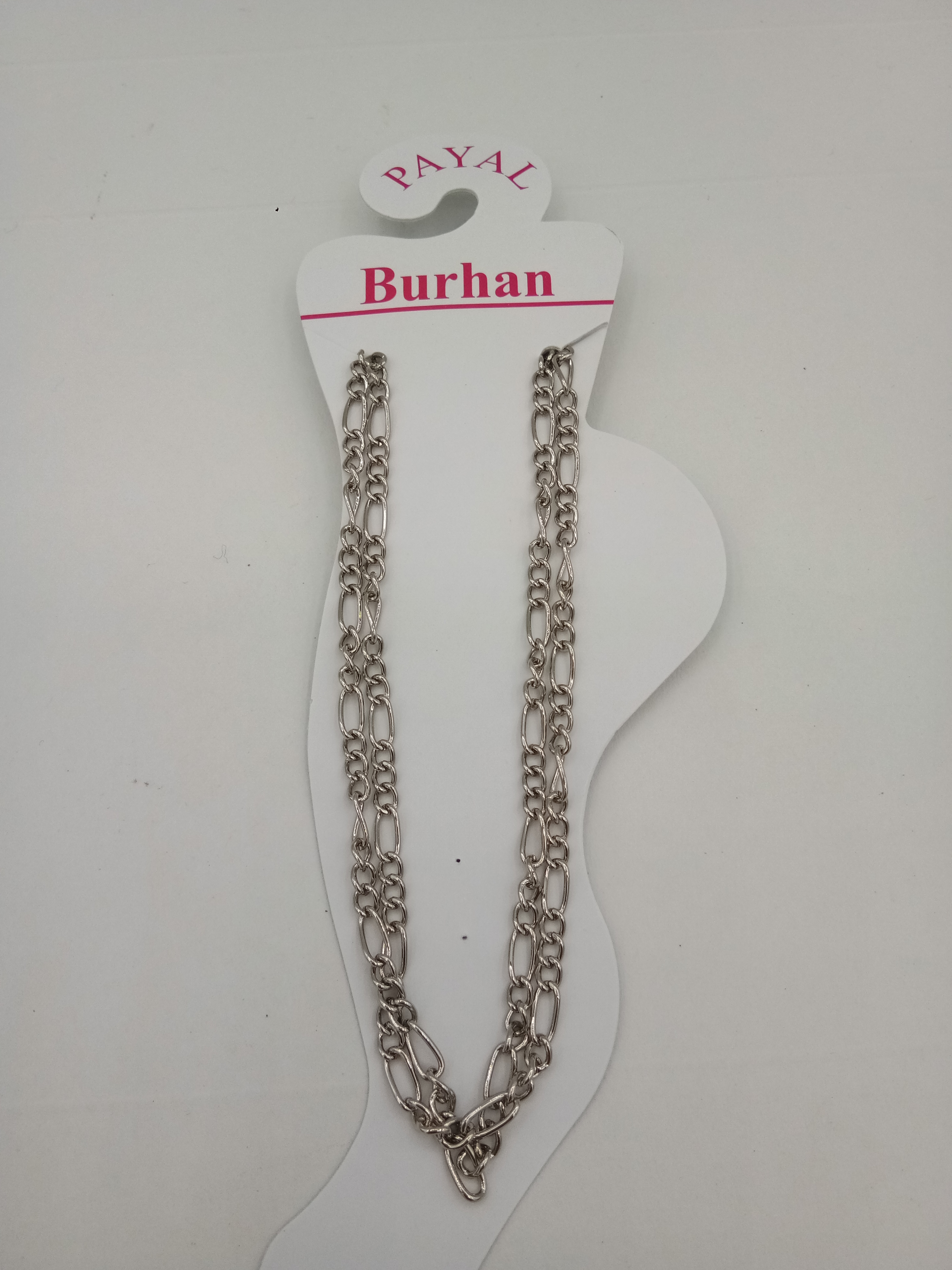 NICKEL PLAIN CHAIN PAYAL - 3041