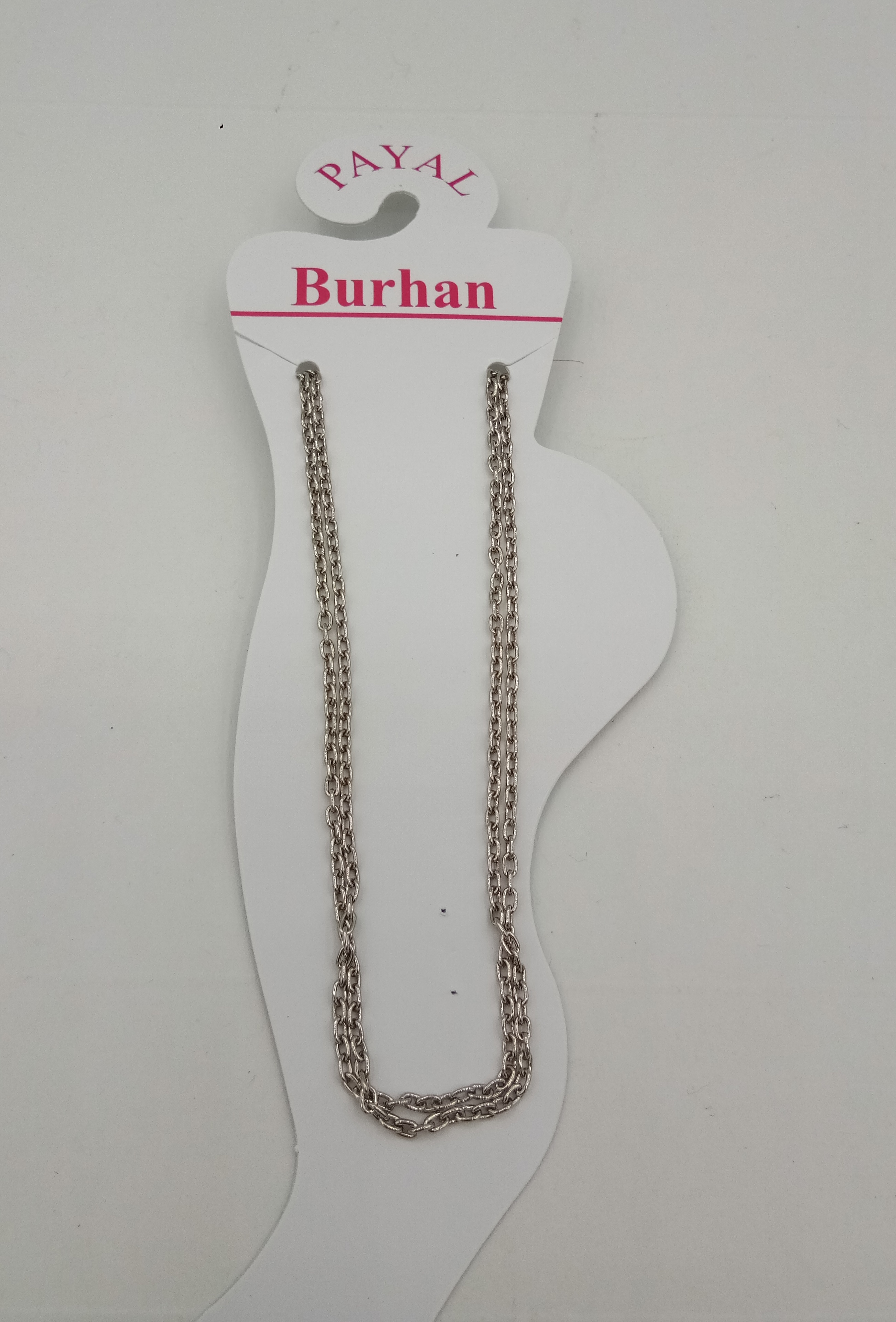 NICKEL CHAIN PAYAL - 3047