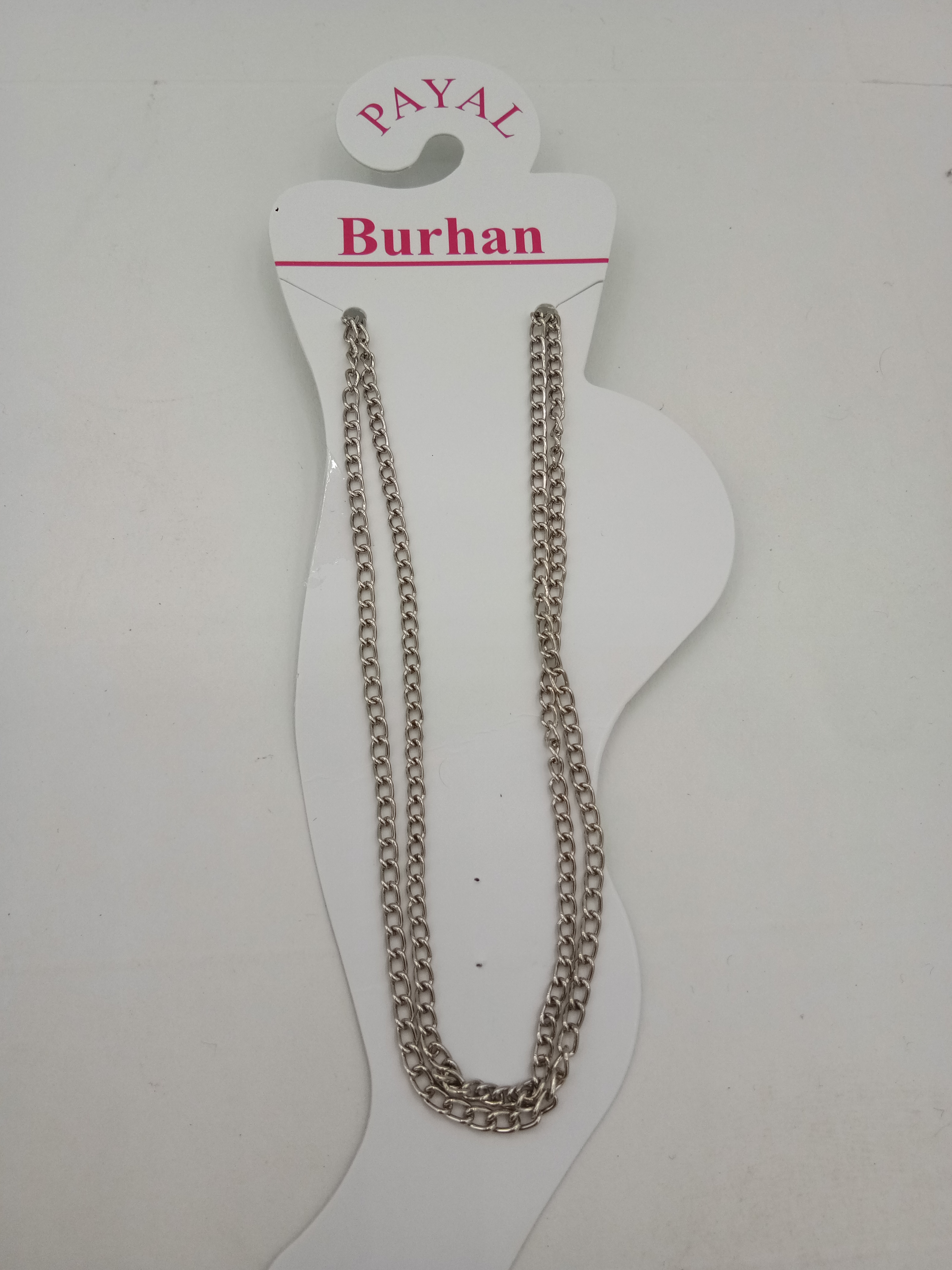 NICKEL CHAIN PAYAL - 3043